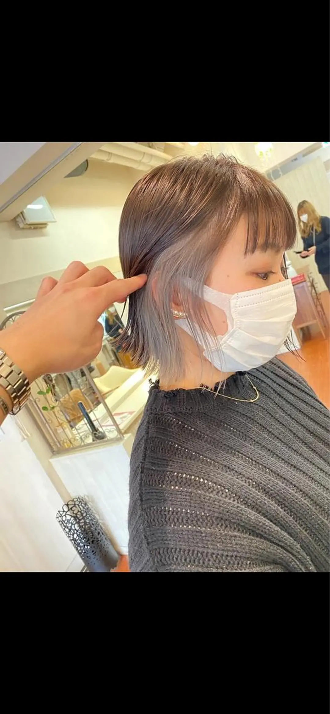 ミディアム カラー カット ヘアカラー ヨシダ トオルのヘアスタイル