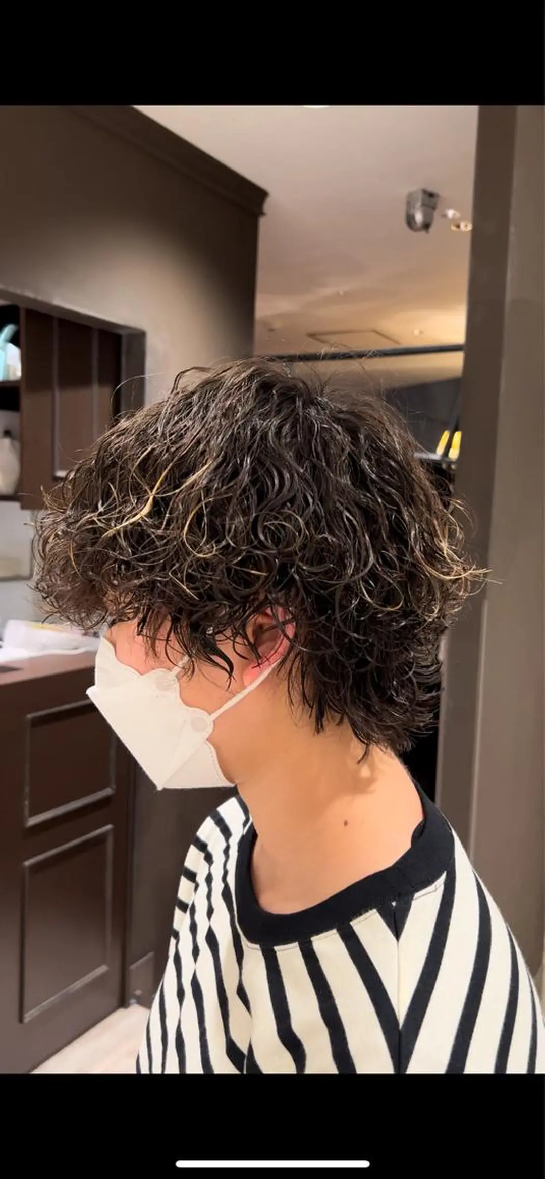 ショート パーマ メンズ 曲がる縮毛矯正 LIBER 　岩名のヘアスタイル