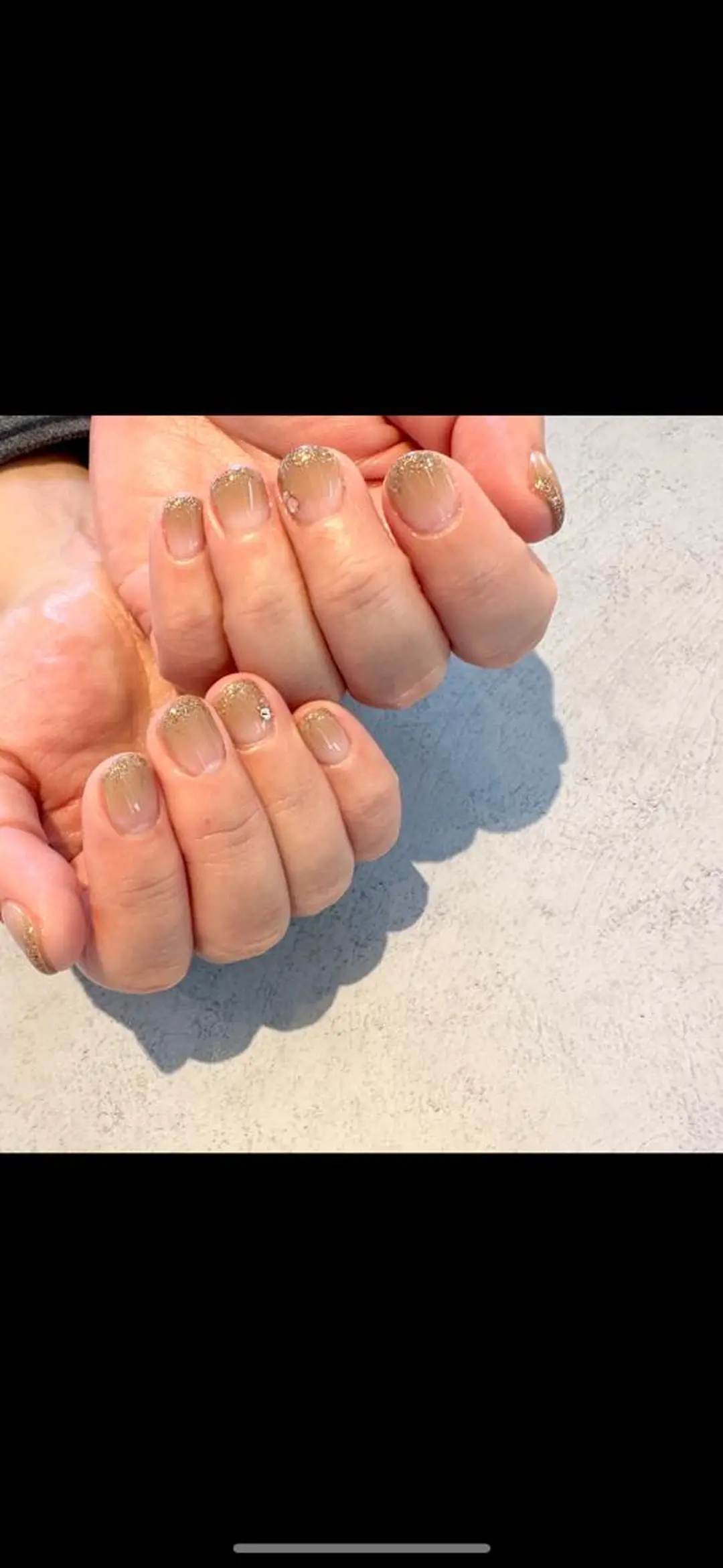 ネイル グラデーション ラメ(グリッター) ストーンネイル ハンドネイル Baden Nail ﾊﾞ-ﾃﾞﾝ ﾈｲﾙのネイルデザイン