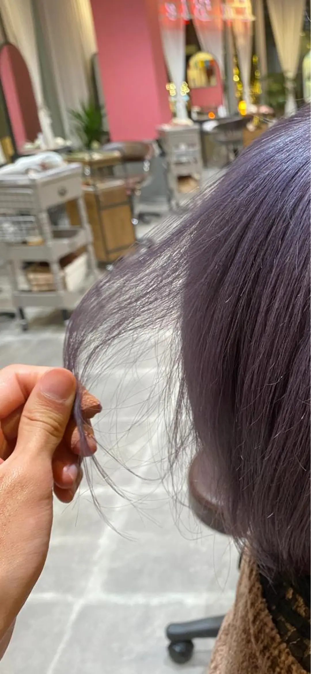 ショート カラー アッシュ ラベンダーカラー ラベンダーアッシュ ヘアカラー Kazuki 艶髪特化のヘアスタイル