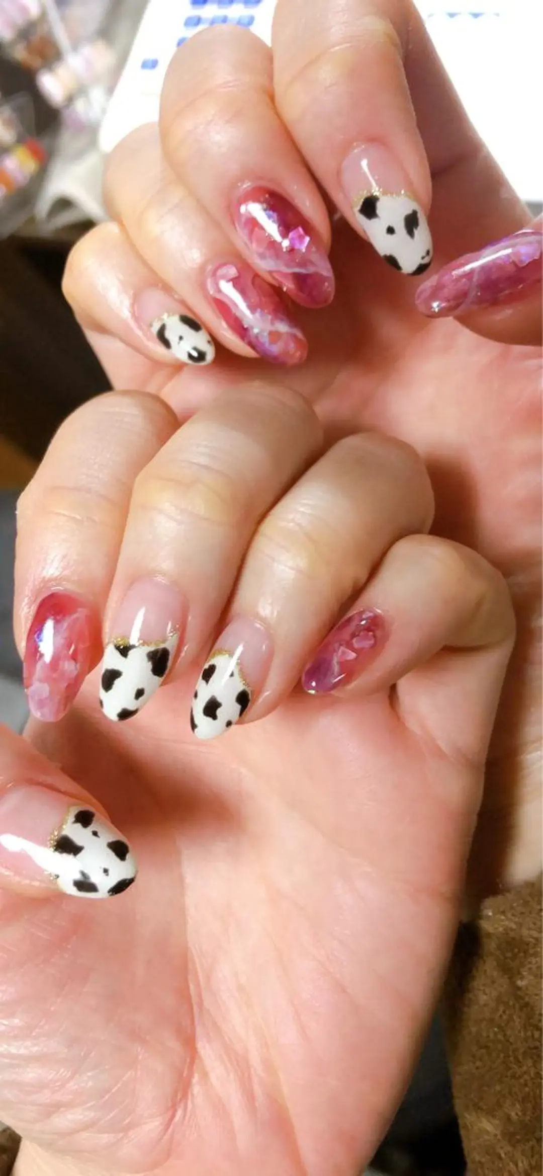 ネイル アニマル柄 ニュアンスネイル ワンカラーネイル Ｍ☆NAIL asamiのネイルデザイン