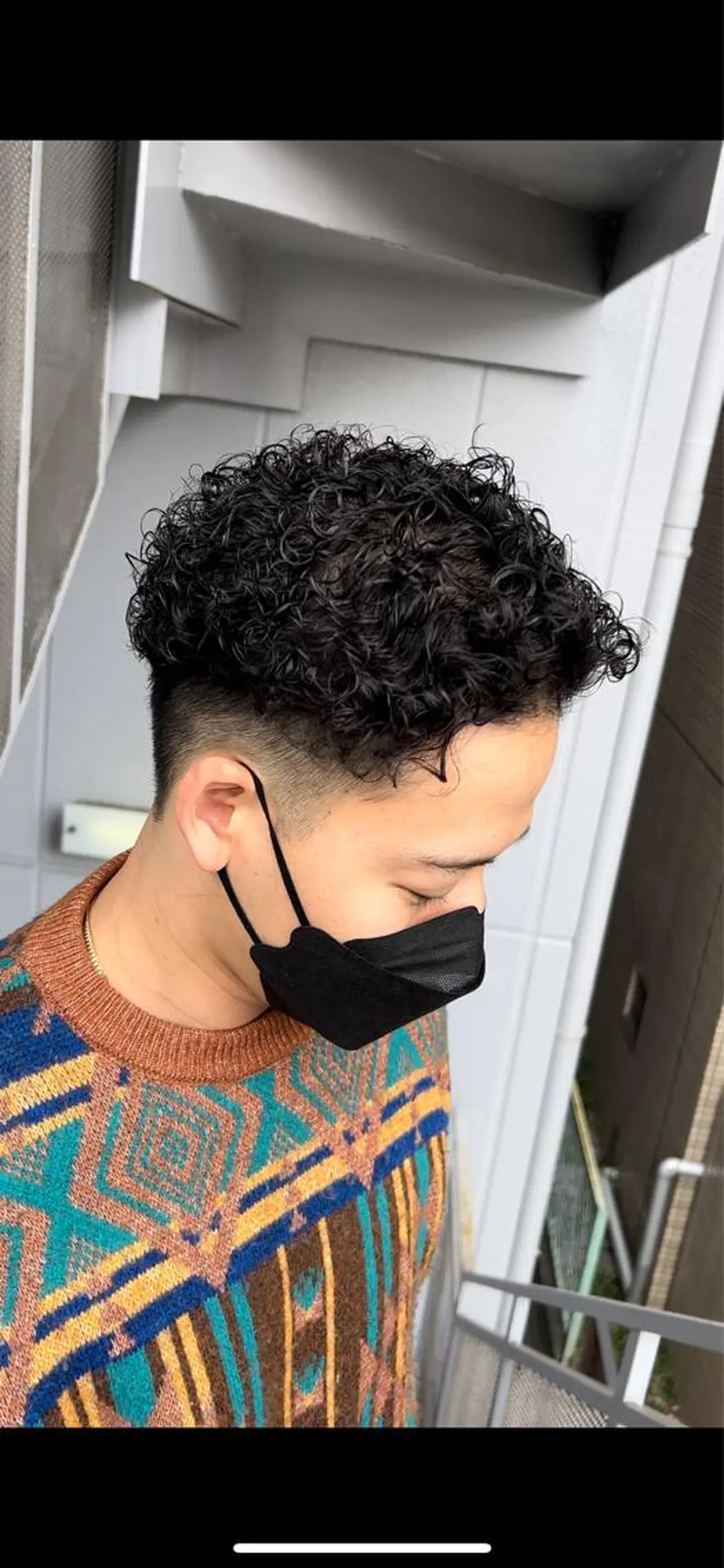 ショート パーマ メンズ 曲がる縮毛矯正 LIBER 　岩名のヘアスタイル