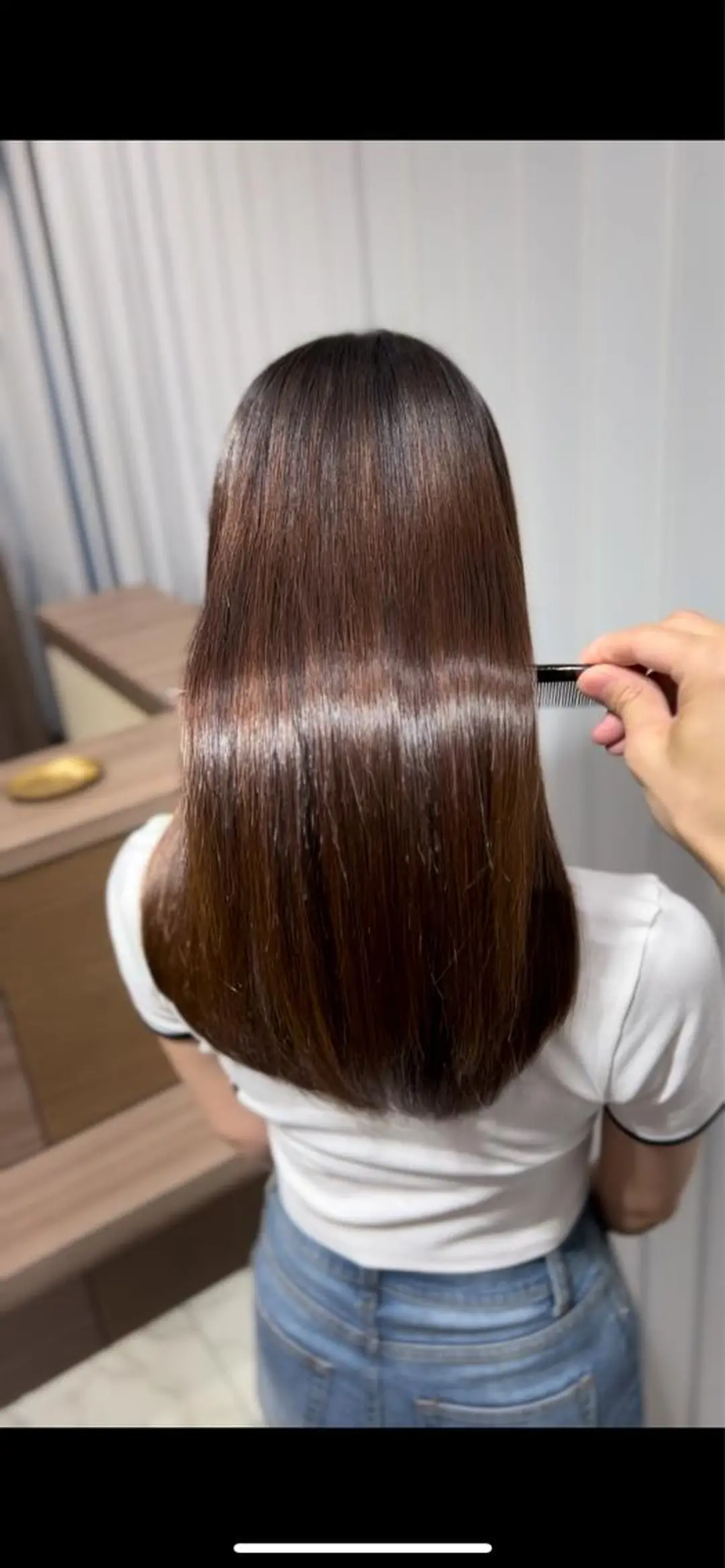 ロング 縮毛矯正 レイヤー×韓国 🇰🇷鈴木啓太のヘアスタイル