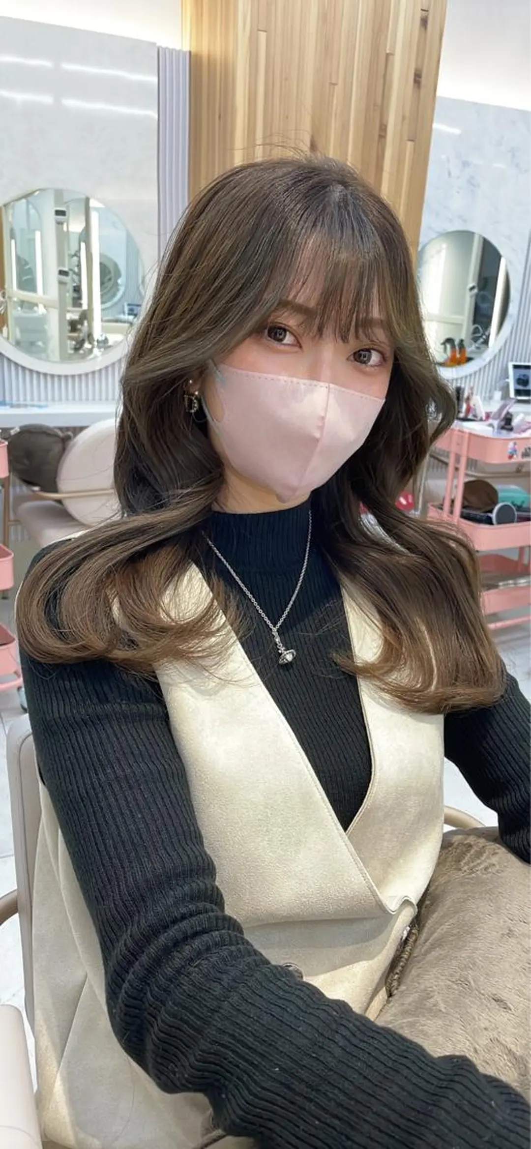 ロング カラー ヘアカラー トリートメント 顔周り/透明感カラー /韓国ヘア/TAKUのヘアスタイル