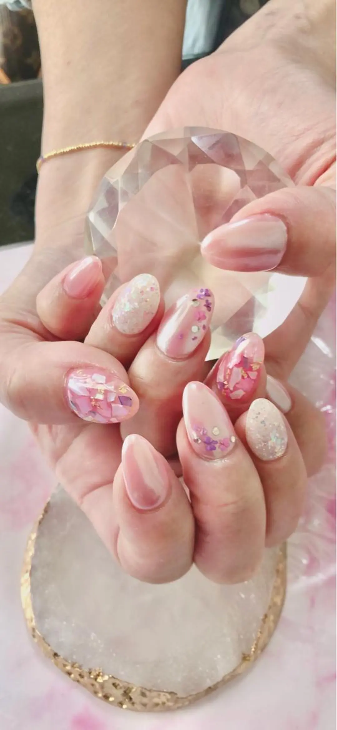 セミロング カラー キッズ ネイル マツエク・マツパ ハンドネイル ハンドケア 💎ビューティサロン 湘南 RIRAN💎のネイルデザイン