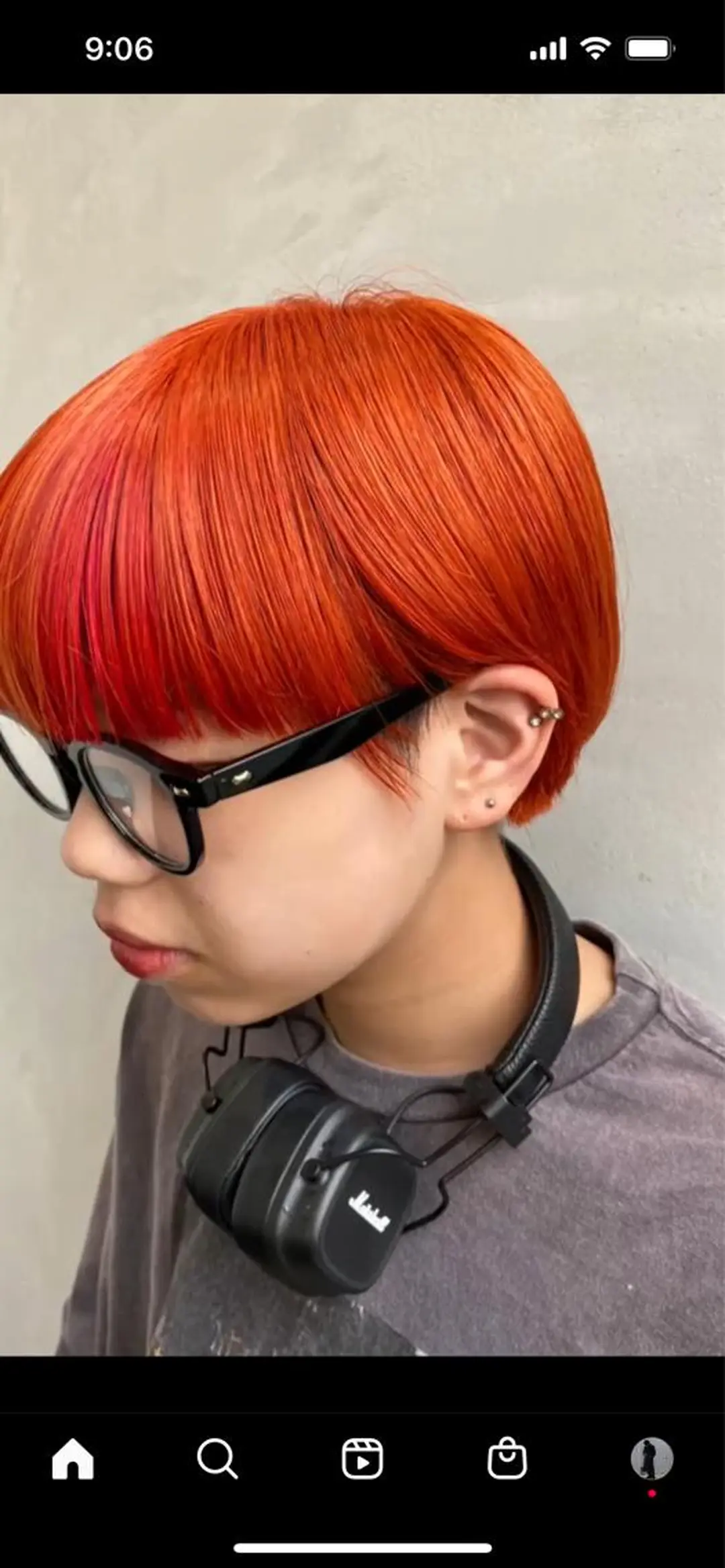 ショート カラー ブリーチ オレンジ heir studio Baretta所属・山本 銀次郎のヘアスタイル