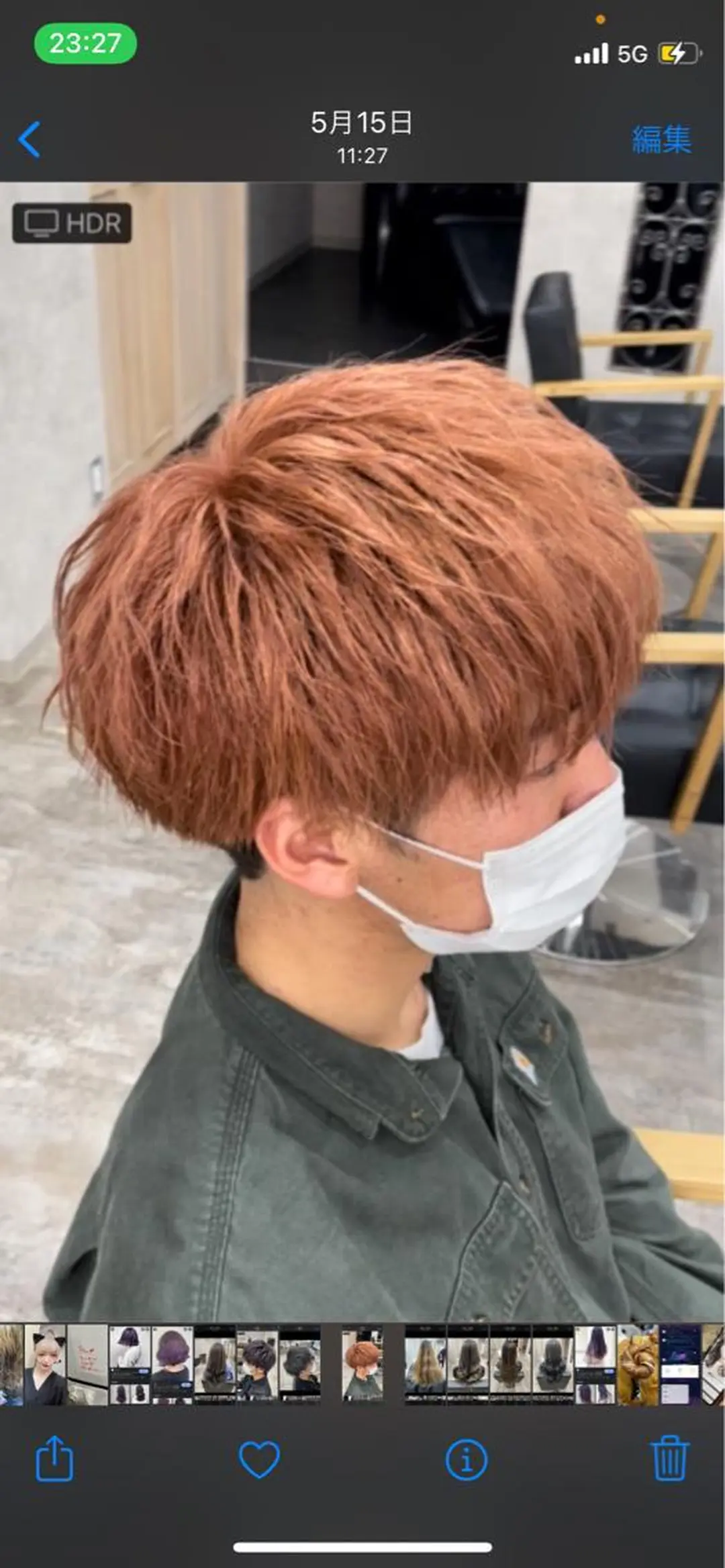 カラー メンズ 🍑🧋ハイトーン 暖色カラーlucaのヘアスタイル