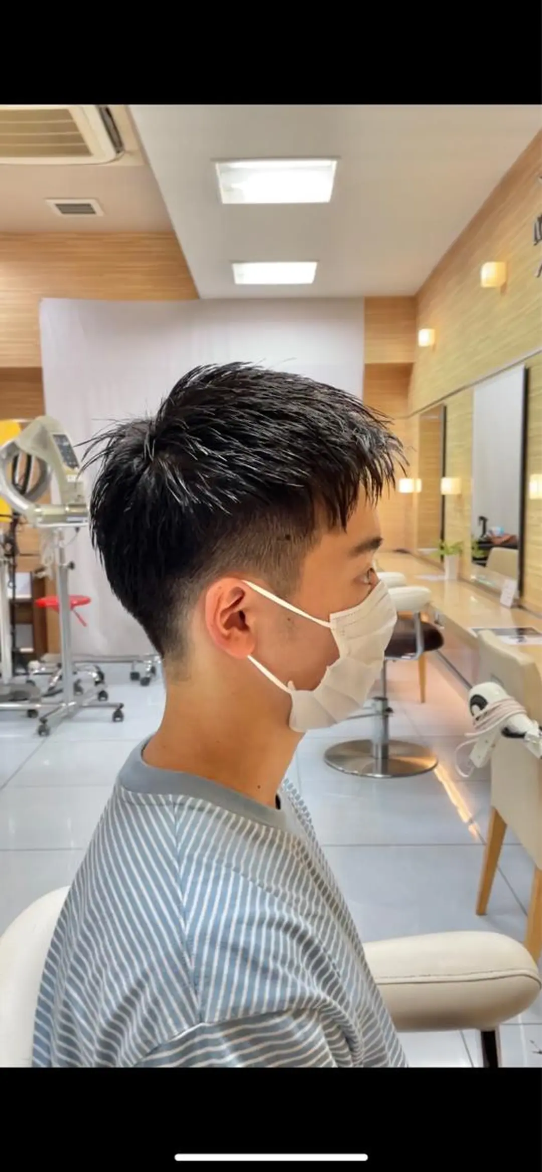 ショート メンズ アップバング フェードカット マッシュ メンズパーマ スキンフェード カット 🔮メンズ縮毛矯正 毛流れパーマ💎竹永のヘアスタイル