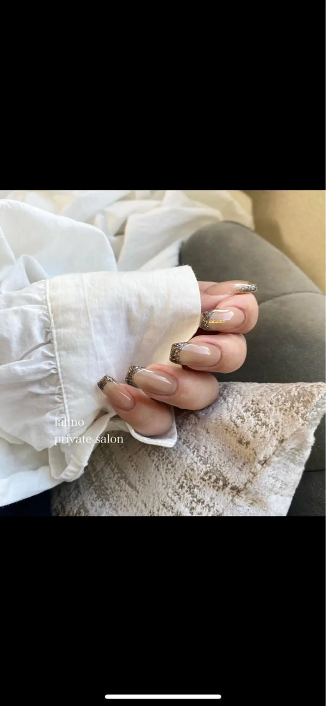 ネイル アートネイル フレンチネイル ラメ(グリッター) linoa nailのネイルデザイン