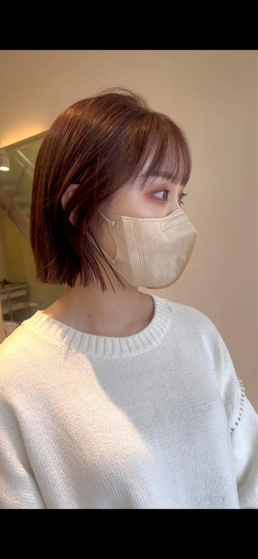 ミディアム ボブ 村松 萌のヘアスタイル