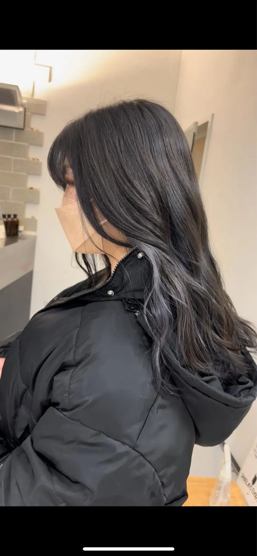 ロング カラー 黒髪 ブルーカラー ブルーブラック シルバー REFLECTION所属・ハイトーン /レイヤー/ふみやのヘアスタイル