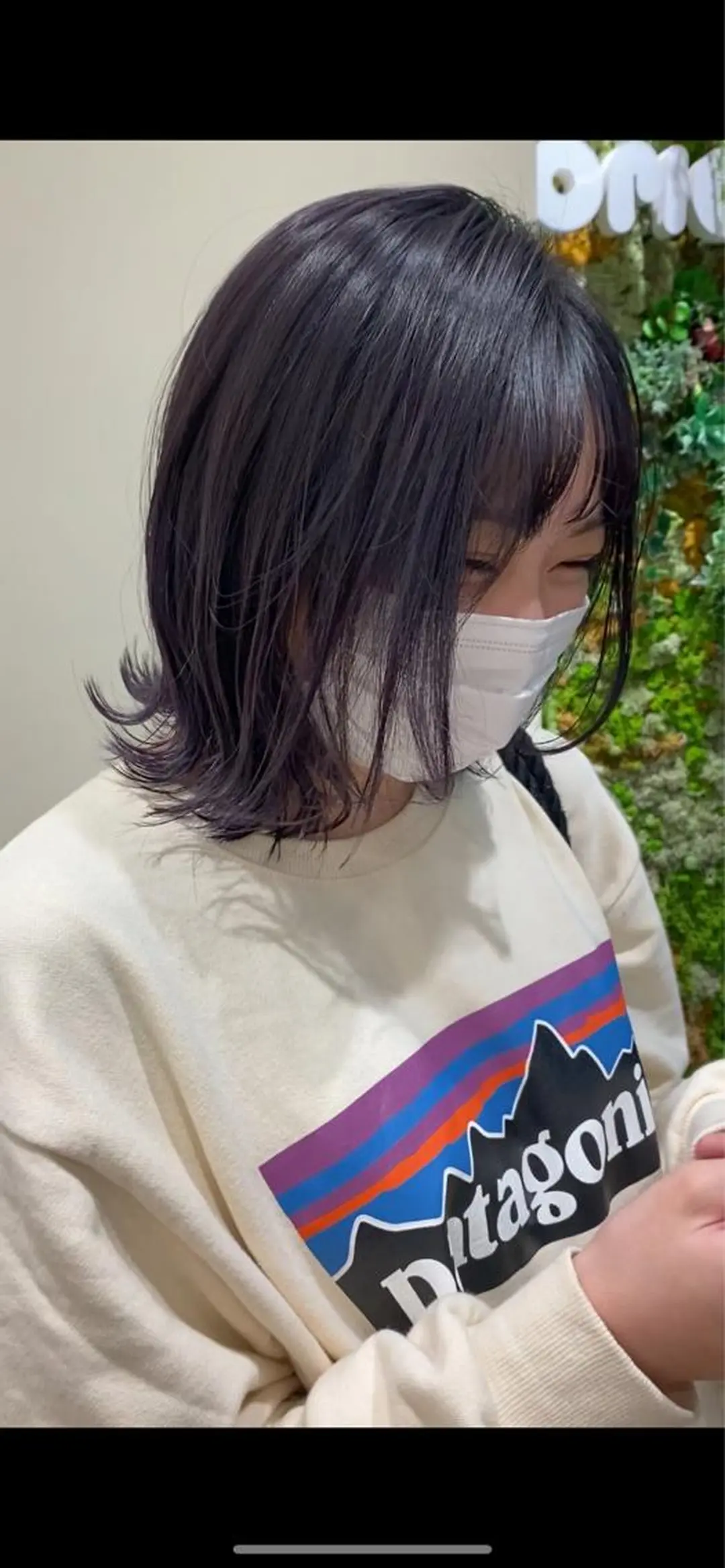 ミディアム カラー ブリーチ バイオレットカラー ヘアカラー ayaka #パーマ#アレンジのヘアスタイル