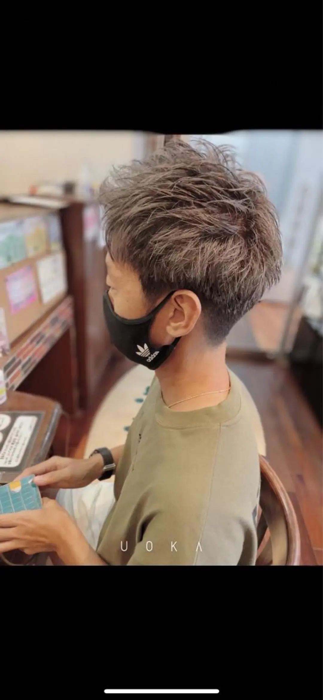 ショート カラー メンズ メンズメッシュ メンズショート 刈り上げ メッシュ ショートヘア 福見 美保のヘアスタイル