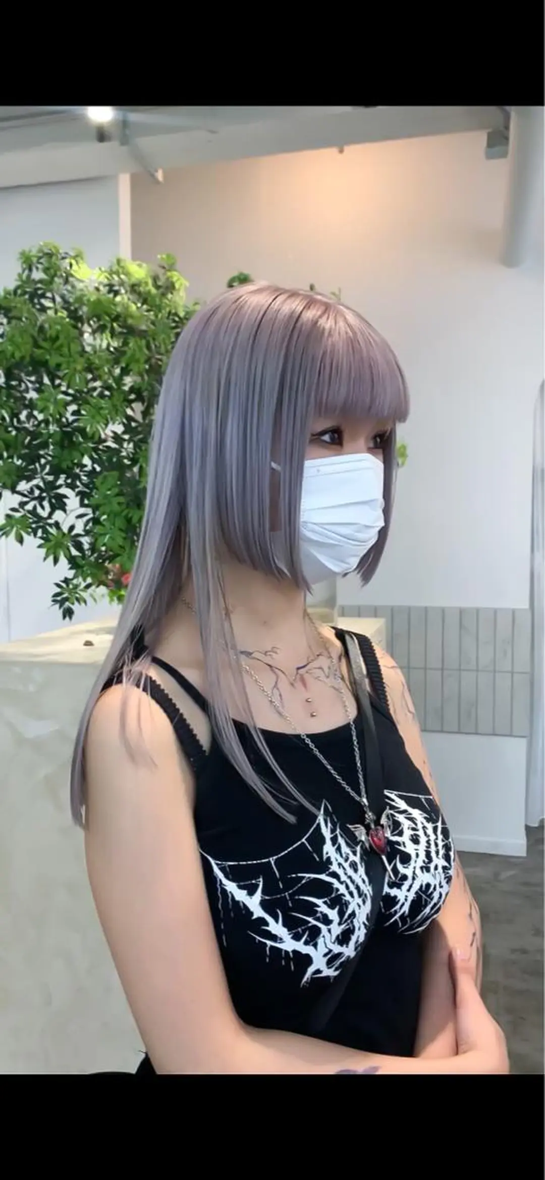 ロング カラー 姫カット カット ヘアカラー 似合わせカット ケアパーマ喜来雅由のヘアスタイル