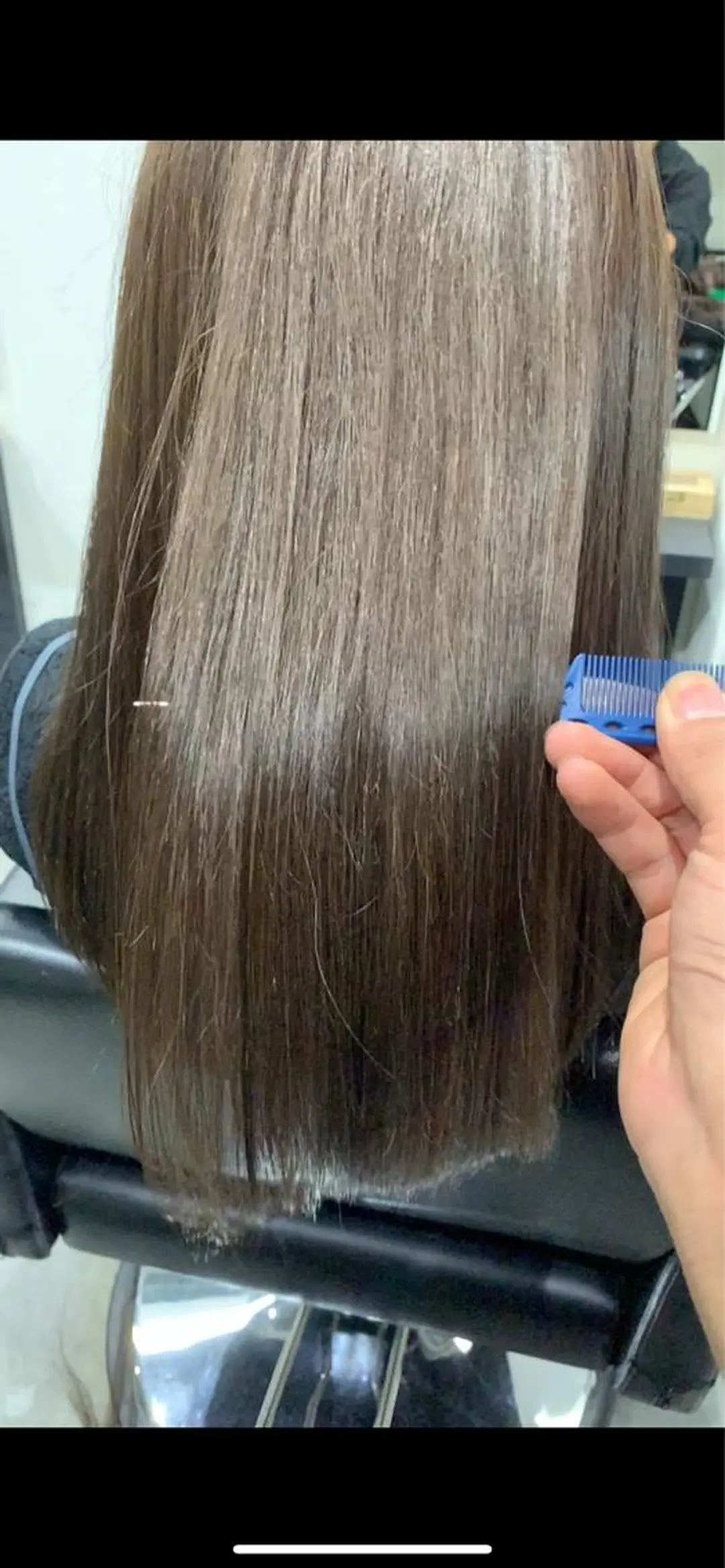 ロング 髪質改善 上品艶感カラーのヘアスタイル