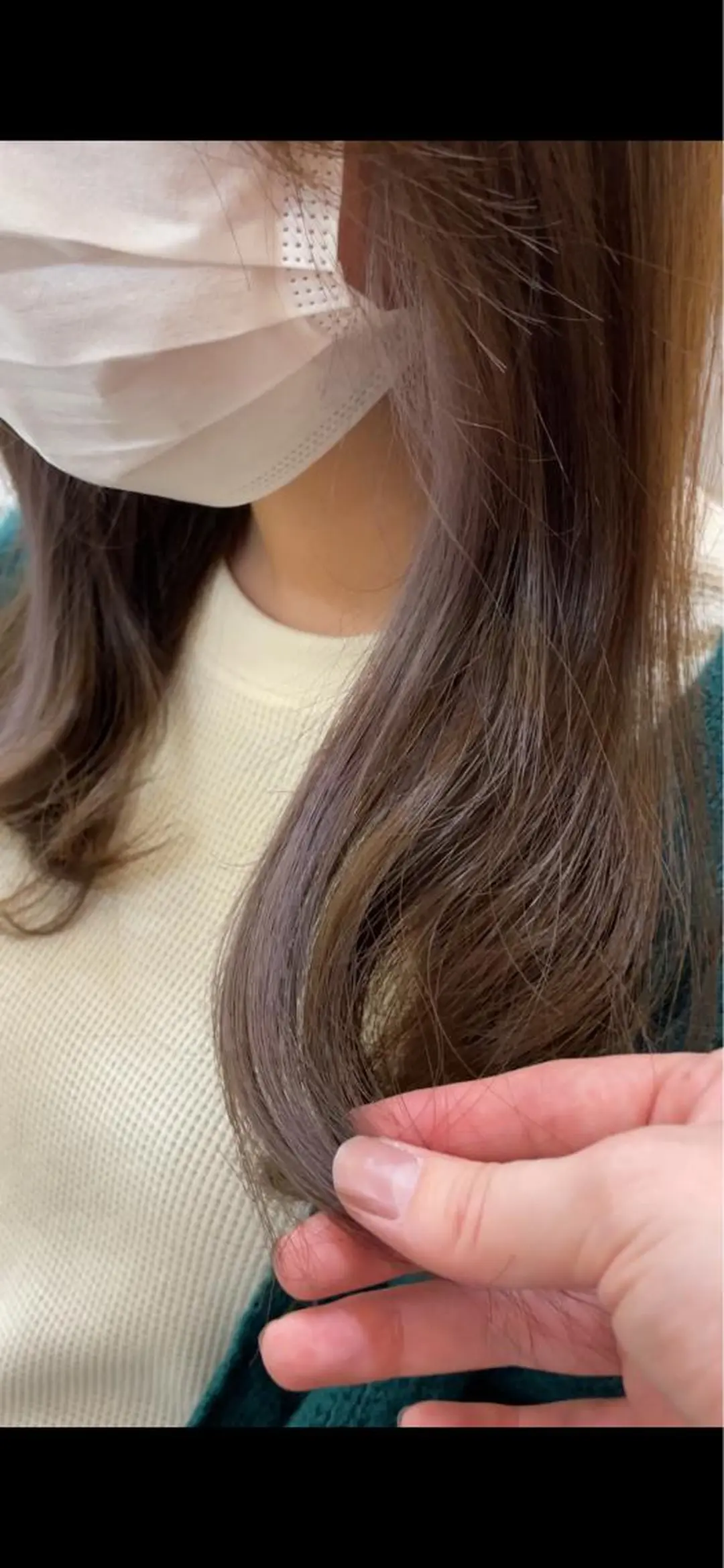 ミディアム カラー パープルカラー レイヤーボブ Asukaのヘアスタイル