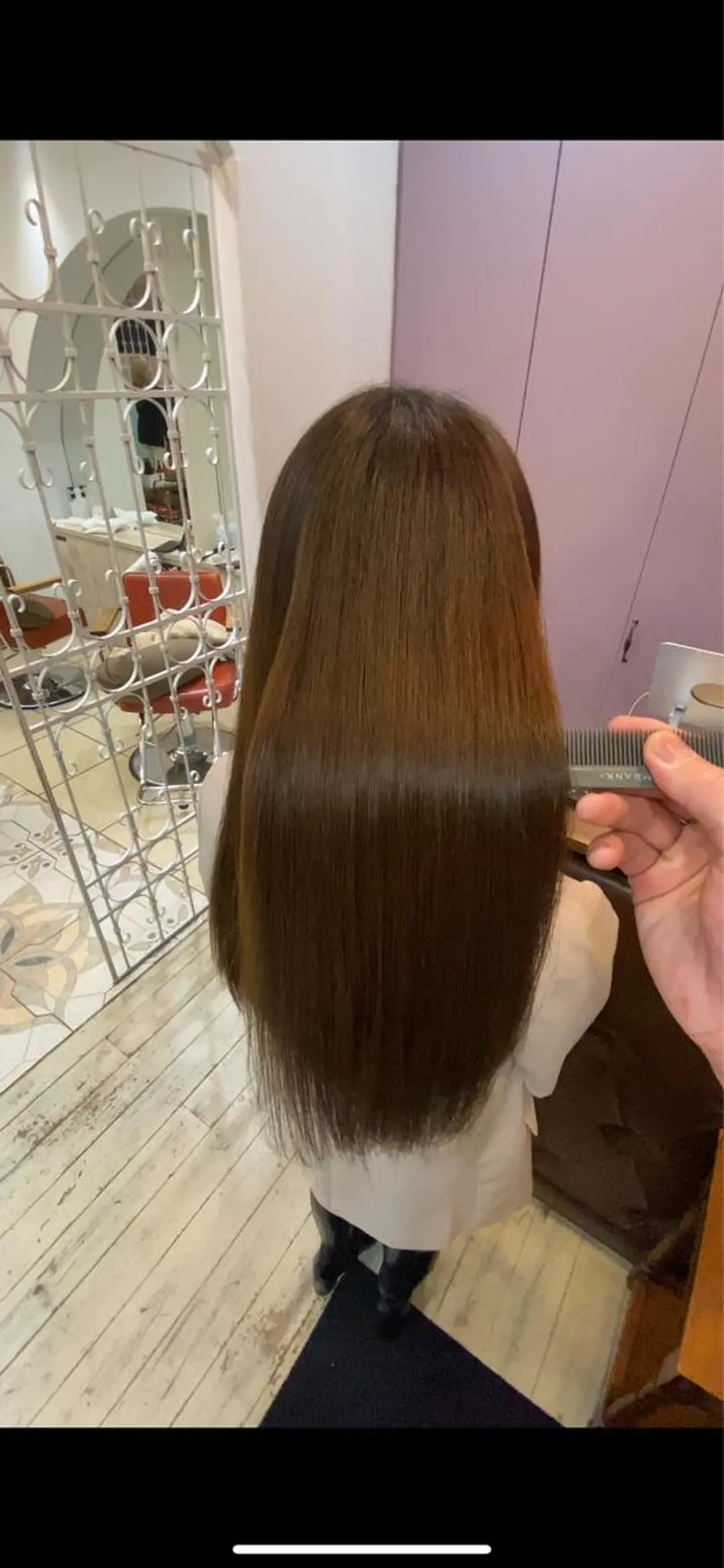 ロング 髪質改善 トリートメント 酸性ストレート 酸熱トリートメント ウルフ/レイヤー /パーマ ナユタのヘアスタイル