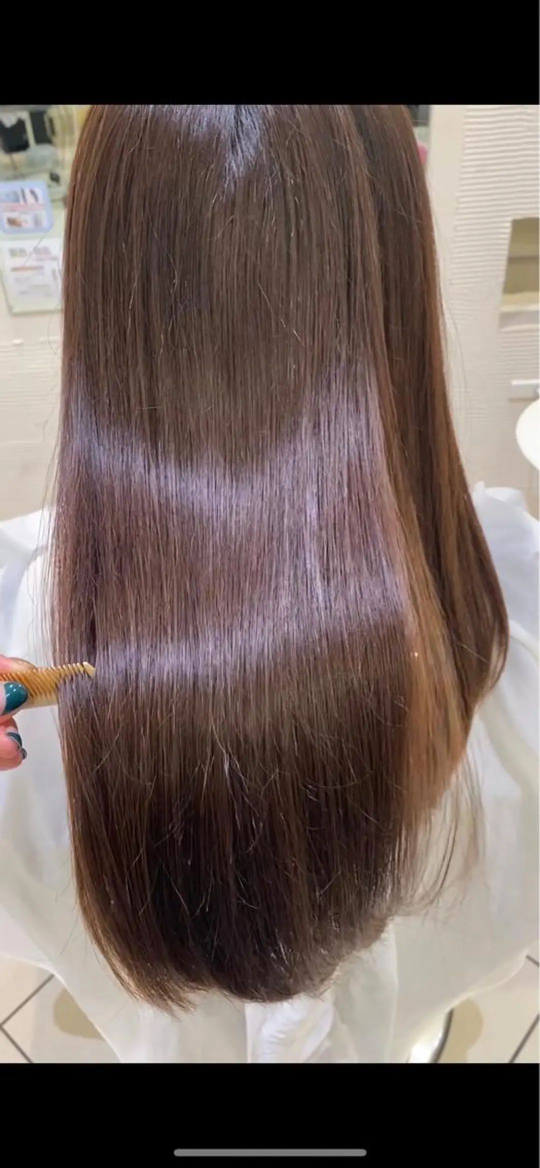 ロング カラー 髪質改善 韓国レイヤー🪽 耳ツボジュエリーのヘアスタイル