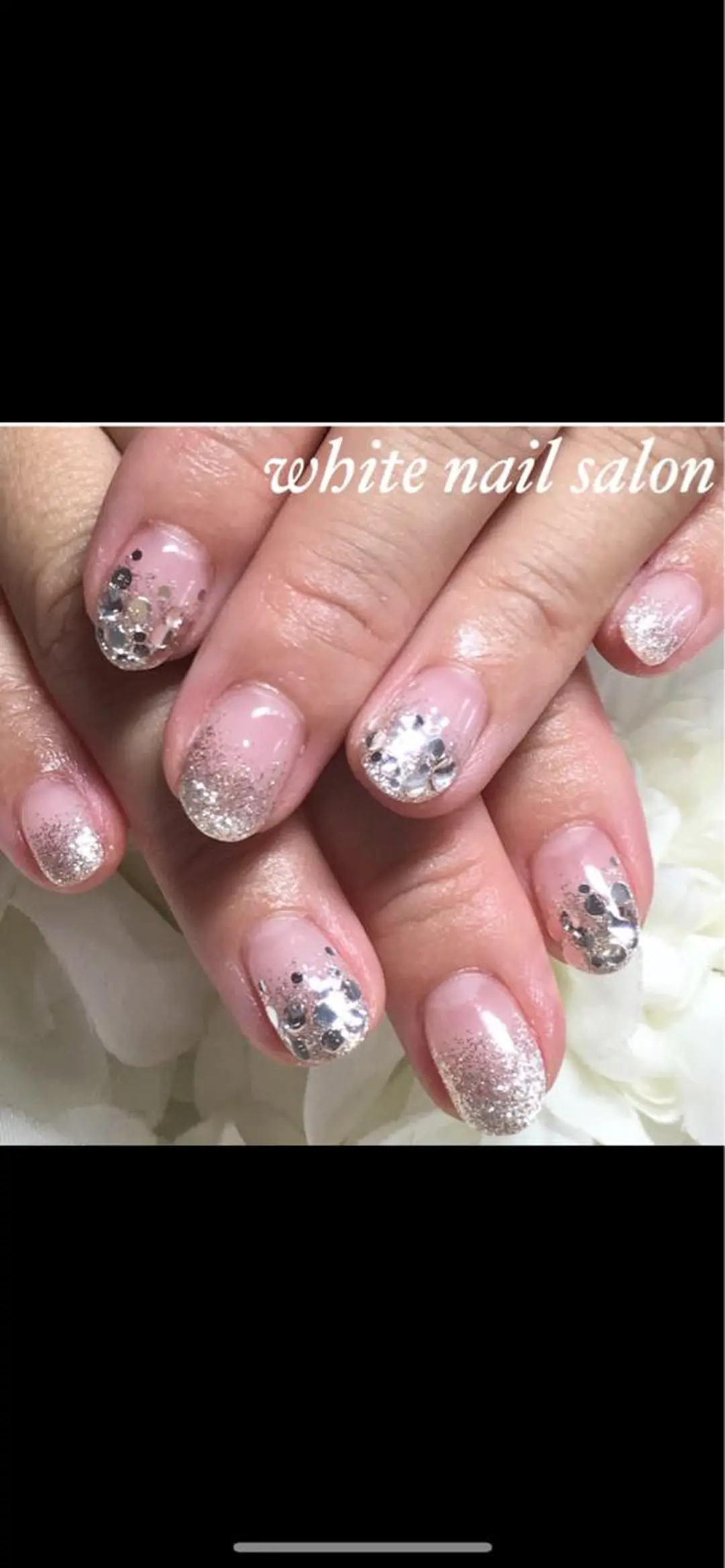 ネイル ジェルネイル グラデーション ホログラムネイル ラメ(グリッター) ラメグラデーション ハンドネイル white nail salonのネイルデザイン