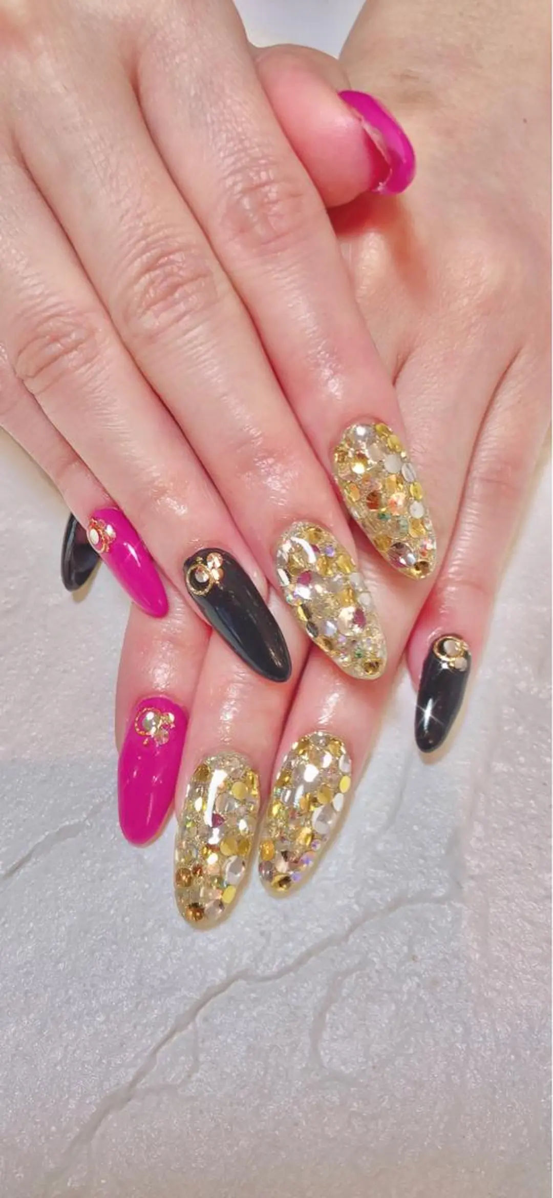 ロング カラー キッズ ネイル マツエク・マツパ ハンドネイル ハンドケア 💎ビューティサロン 湘南　RIRAN💎のネイルデザイン