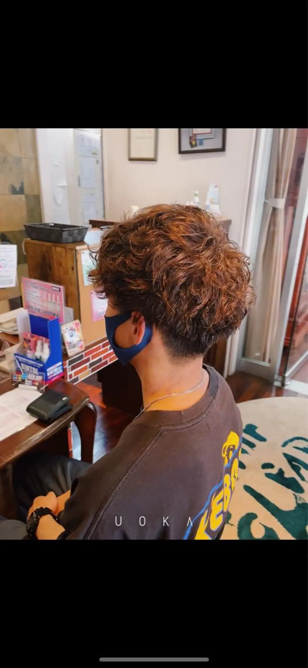 ショート パーマ メンズ マッシュ メンズパーマ メンズスパイラルパーマ 刈り上げ スパイラルパーマ カット ヘッドスパ 福見 美保のヘアスタイル