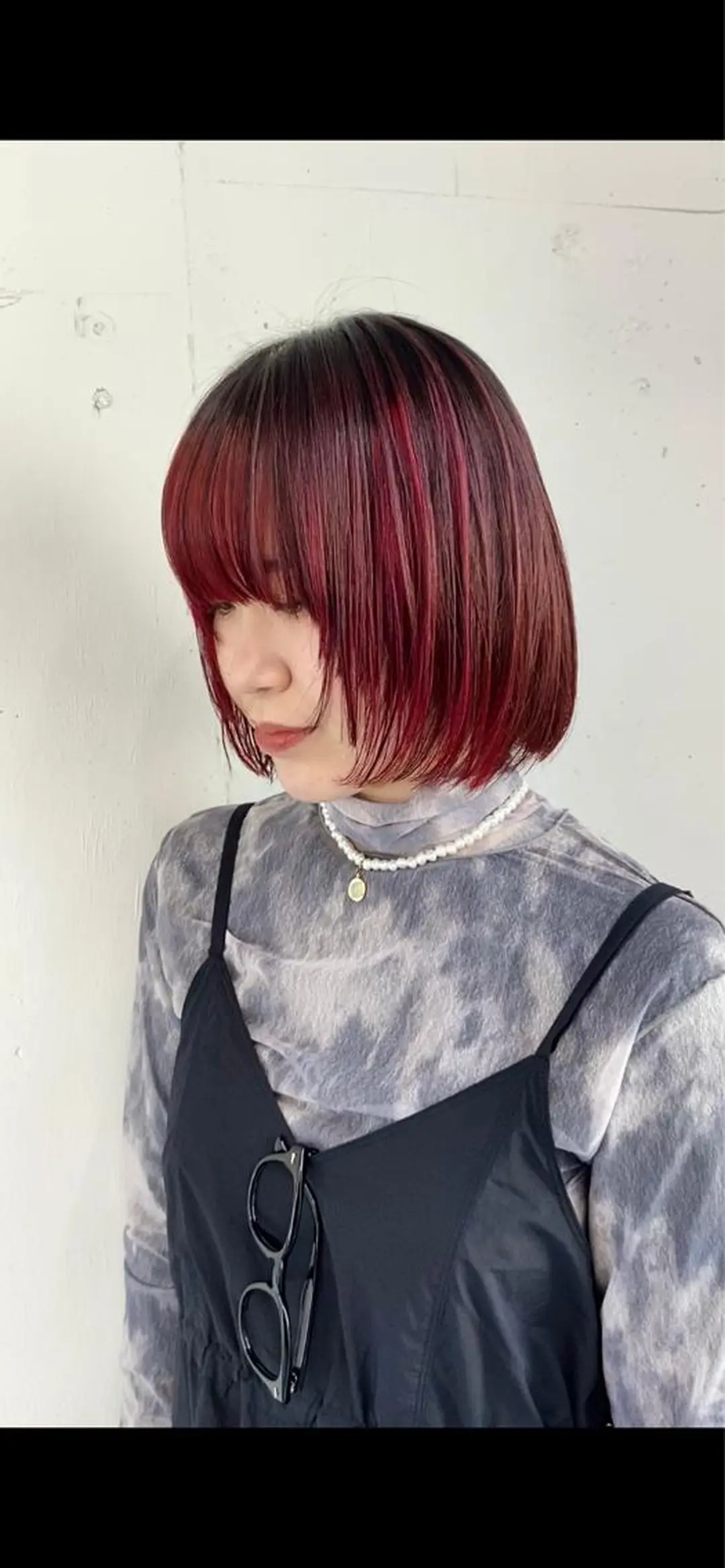 ショート ボブ 顔まわりレイヤー 顔周りカット レイヤーカット garage.所属・吉田 慎冴/メンズパーマのヘアスタイル