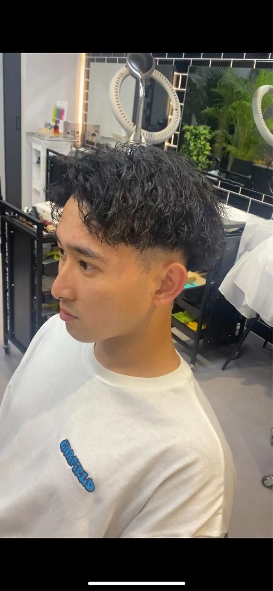 ショート パーマ ヘアアレンジ メンズ メンズパーマ ツイストスパイラルパーマ スパイラルパーマ カット パーマ ヘアセット men'slapis YUTOのヘアスタイル