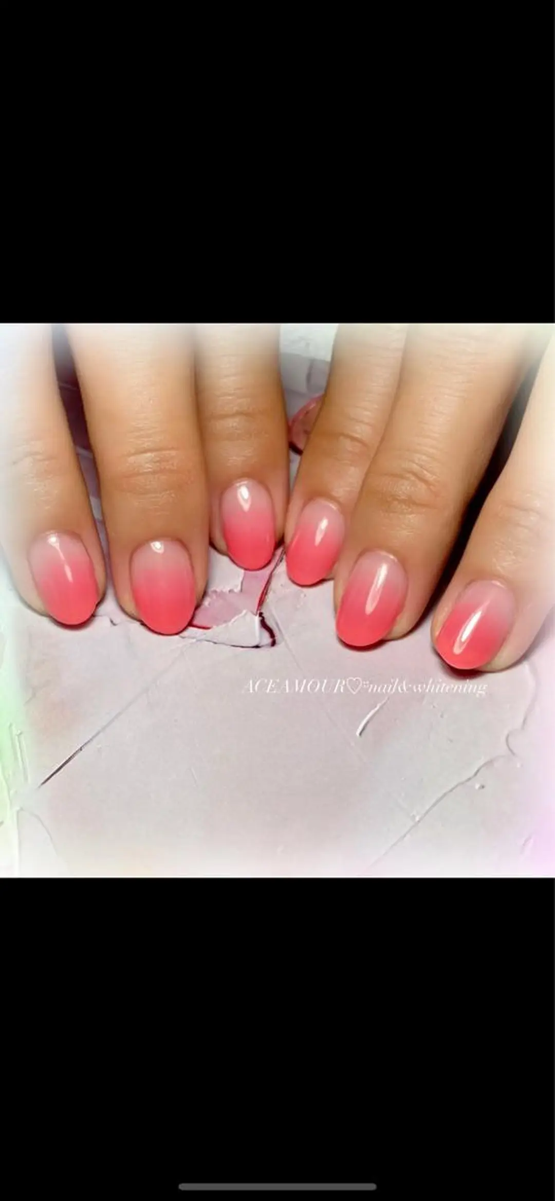 ネイル グラデーション ネイル/耳つぼ /新ホワイトニングのネイルデザイン