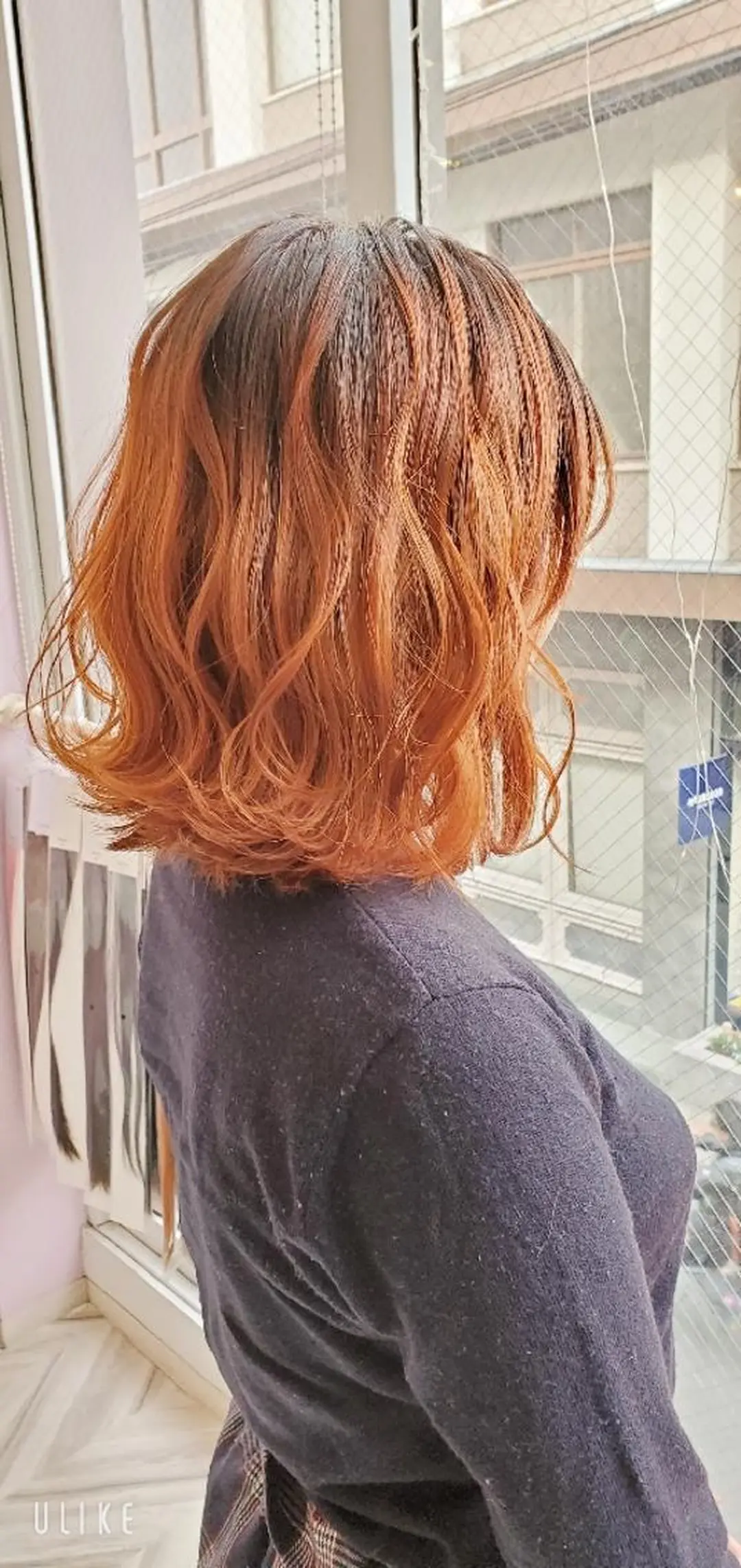 ミディアム カラー ヘアアレンジ グラデーションカラー オレンジ ヘアカラー トリートメント ナカシマ  アユミのヘアスタイル