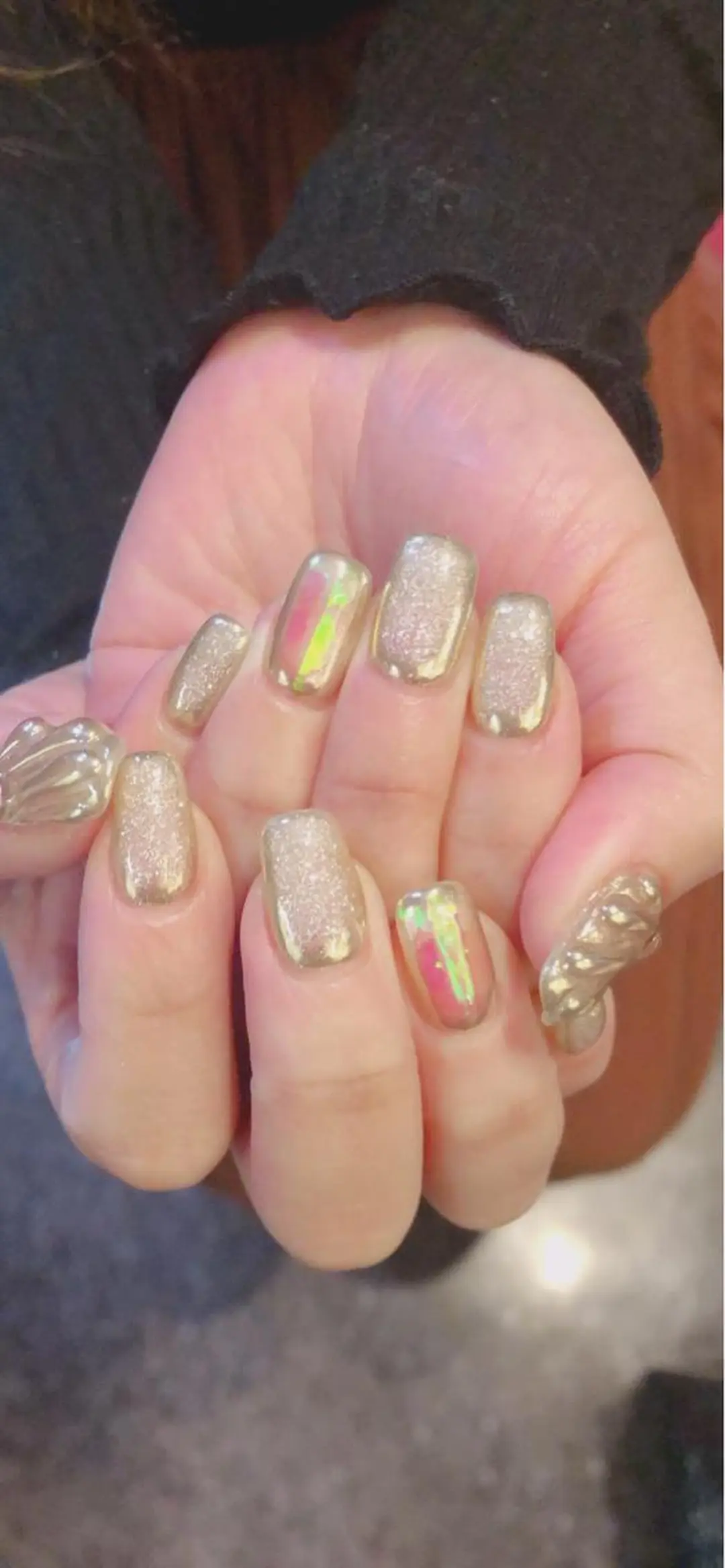 セミロング カラー キッズ ネイル マツエク・マツパ ハンドネイル ハンドケア 💎ビューティサロン 湘南　RIRAN💎のネイルデザイン