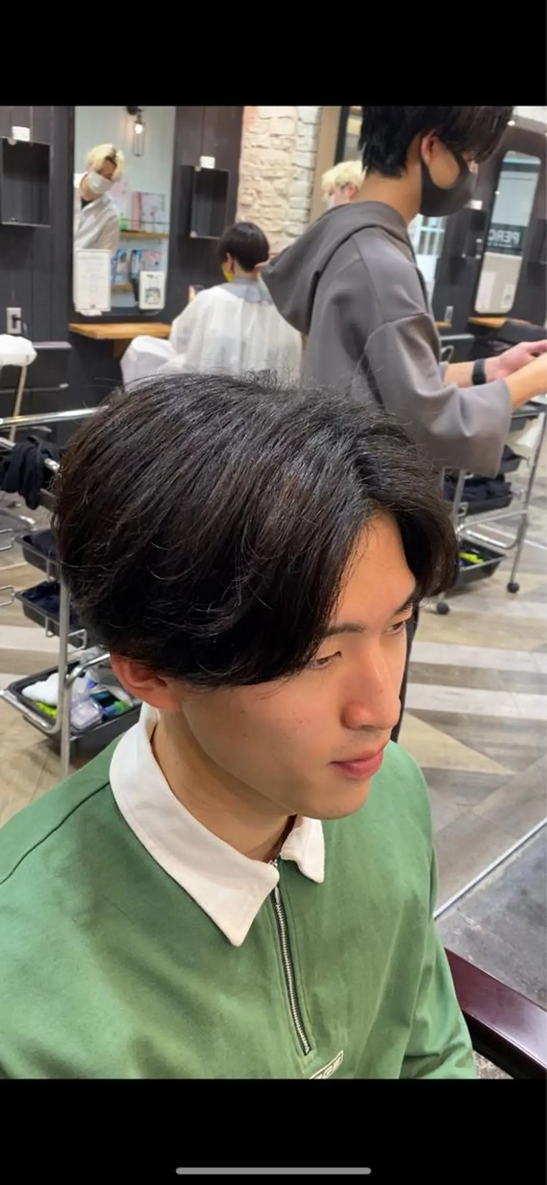 ショート パーマ ニュアンスパーマ カット パーマ Re.Meiro(リ・メイロ)所属・メンズカット/ 沖縄市/村田亮太のヘアスタイル