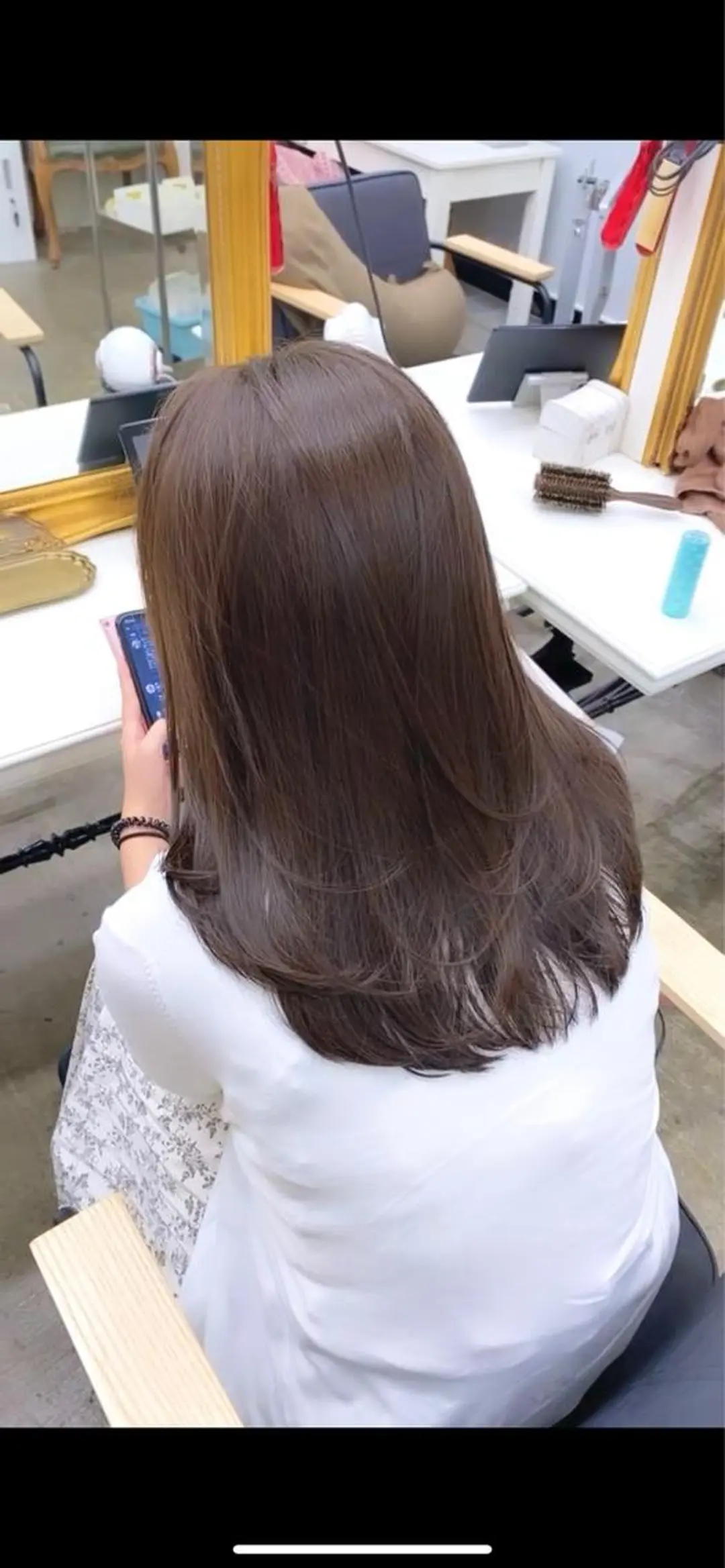 セミロング カラー ヘアアレンジ ウルフ/レイヤー /パーマ　ナユタのヘアスタイル