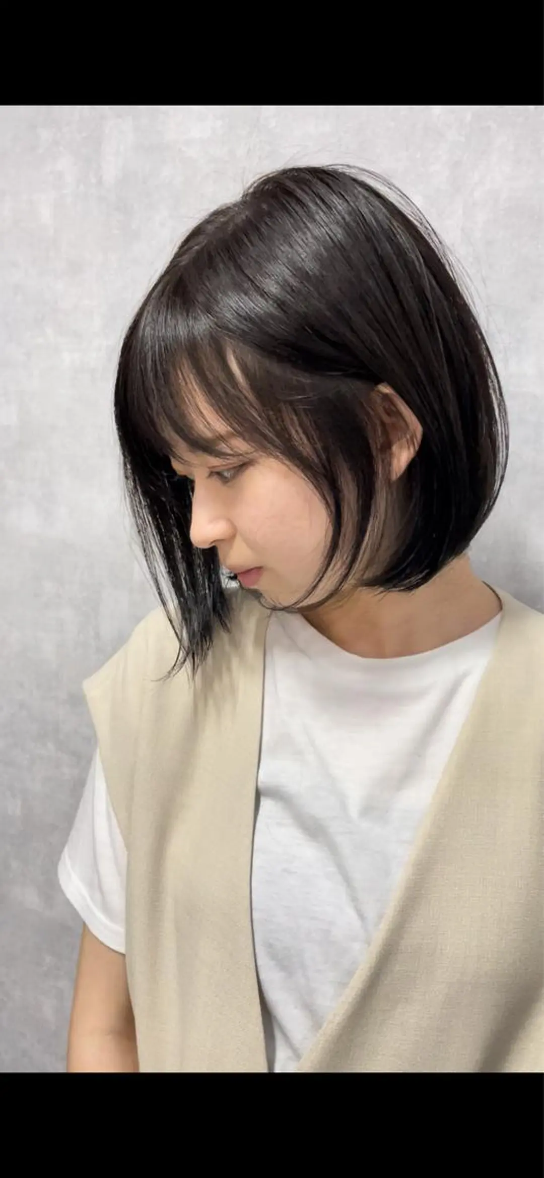 ミディアム 切りっぱなしボブ ショートボブ ミディアムパーマ ミストバング ボブ C’LD hair produce /シールドヘア所属・モテ髪/ボブ/ショー ト/アダチフウトのヘアスタイル