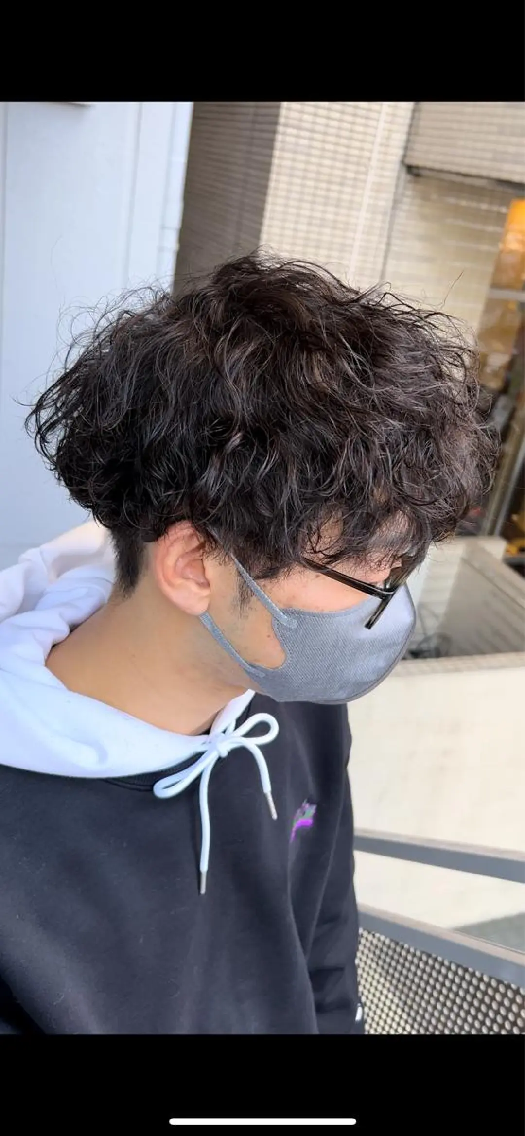 ショート パーマ メンズ 曲がる縮毛矯正 LIBER 　岩名のヘアスタイル