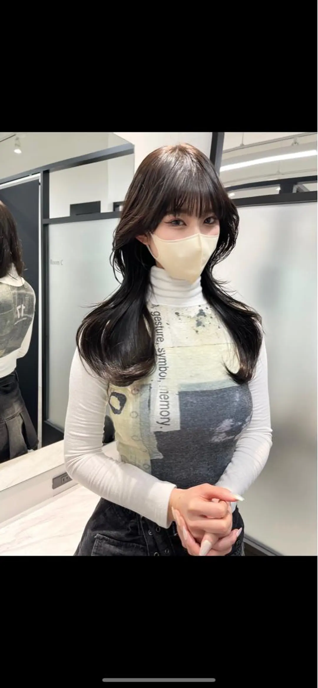 ロング 韓国風ヘア レイヤーカット カット ヘアカラー トリートメント 韓国レイヤーカット 髪質改善▫️水野有真のヘアスタイル