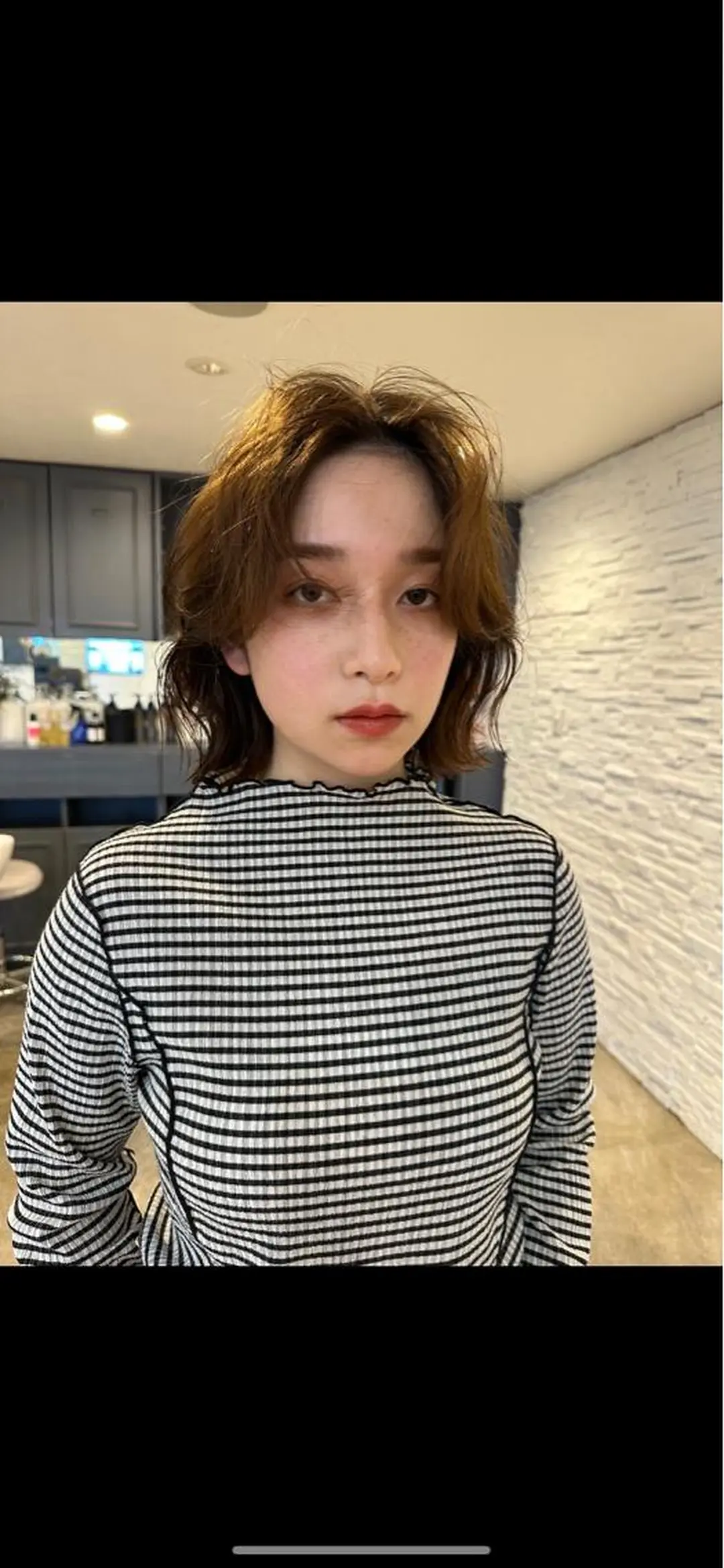 ミディアム 古沢 新のヘアスタイル