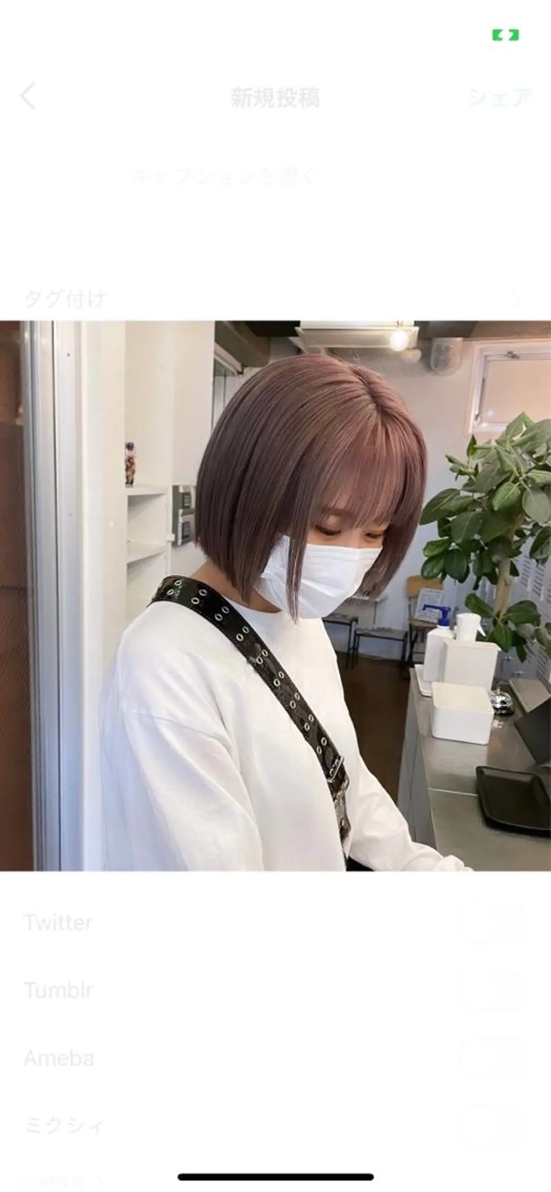 ショート カラー fifth所属・センターパート／マッ シュ／パーマ　あさみのヘアスタイル