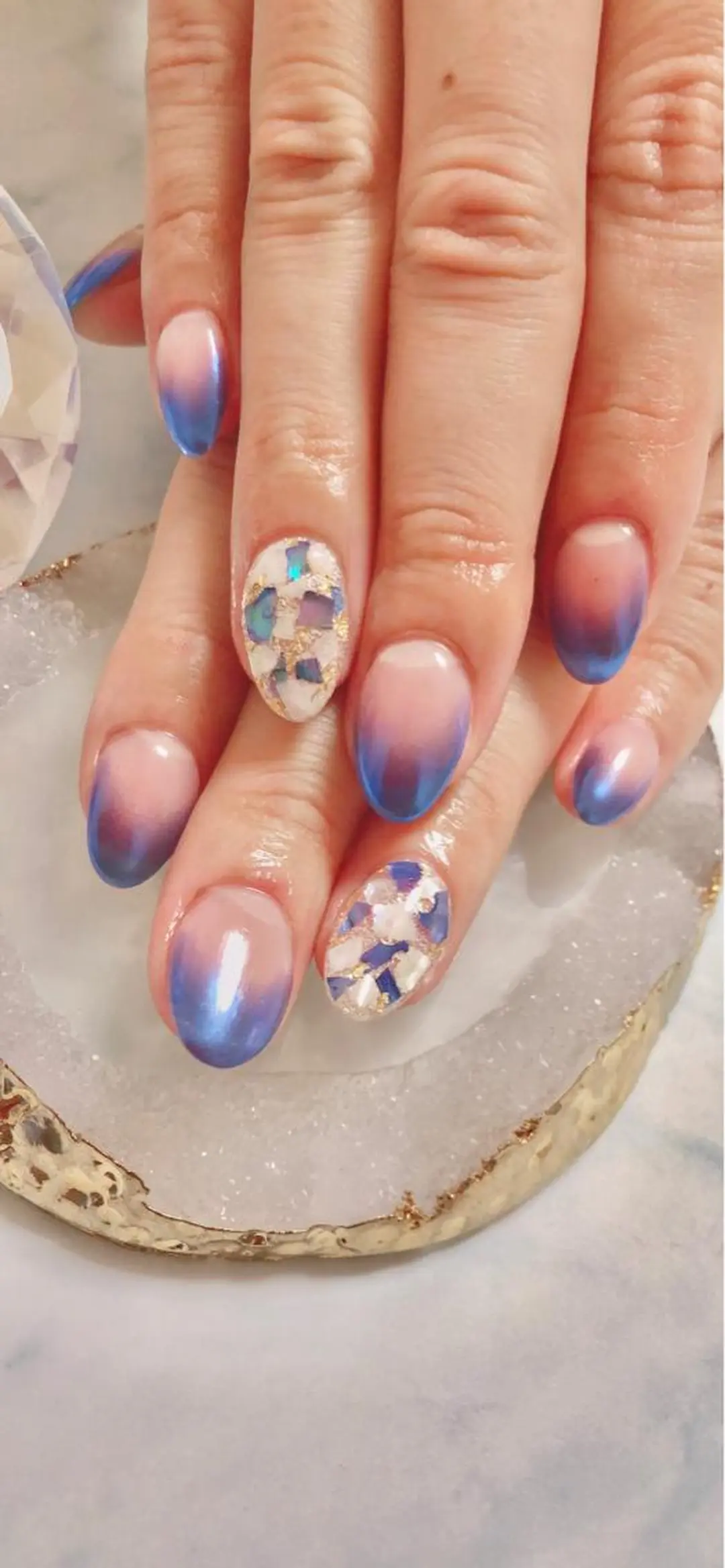 ミディアム カラー キッズ ネイル マツエク・マツパ ハンドネイル ハンドケア 💎ビューティサロン 湘南　RIRAN💎のネイルデザイン