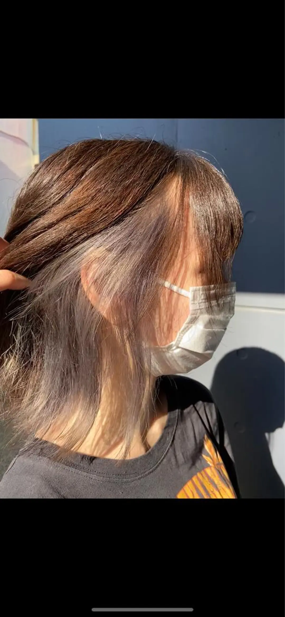 ミディアム 艶暖色カラー🍒 縮毛矯正ほののヘアスタイル