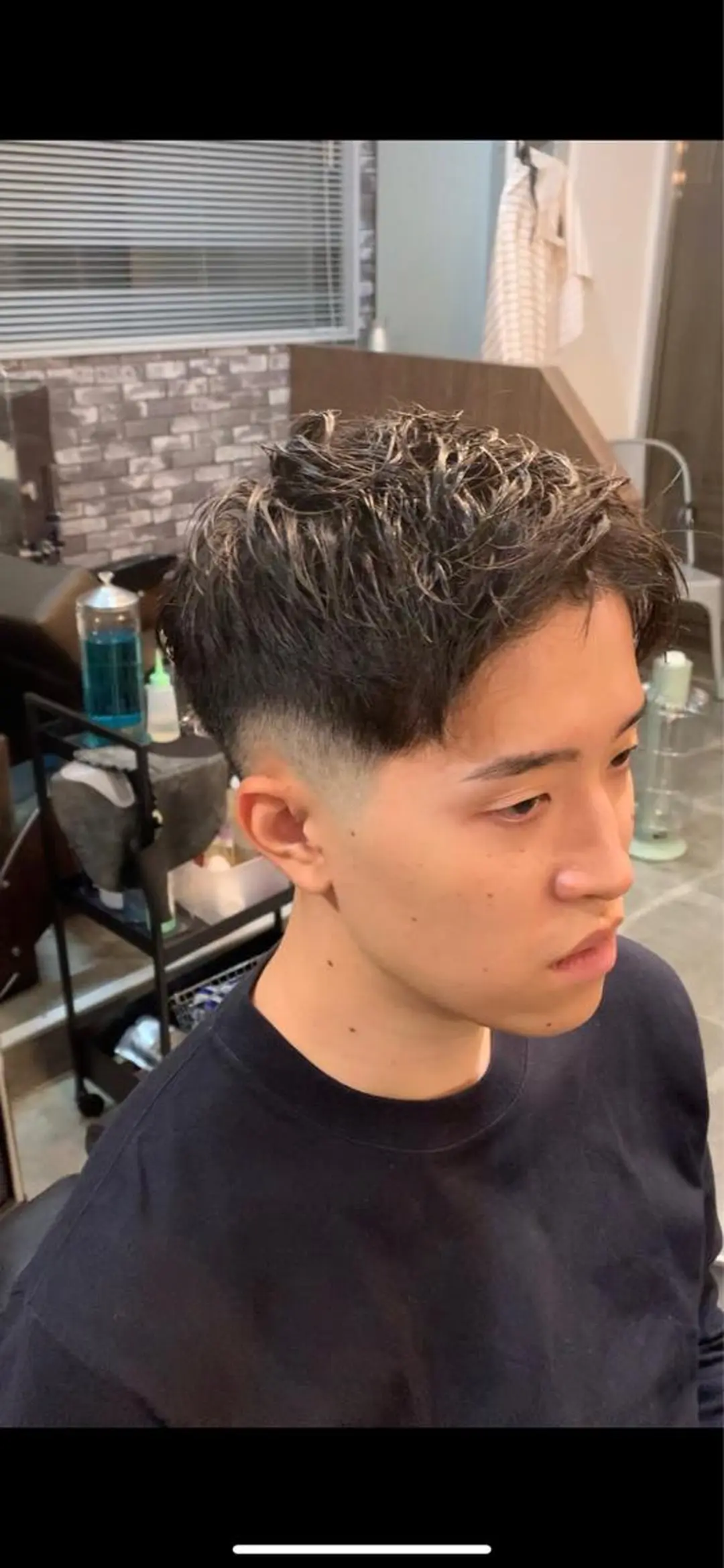 ショート パーマ メンズ フェードカット メンズパーマ CARNEL所属・メンズ専門CANEL かずまのヘアスタイル