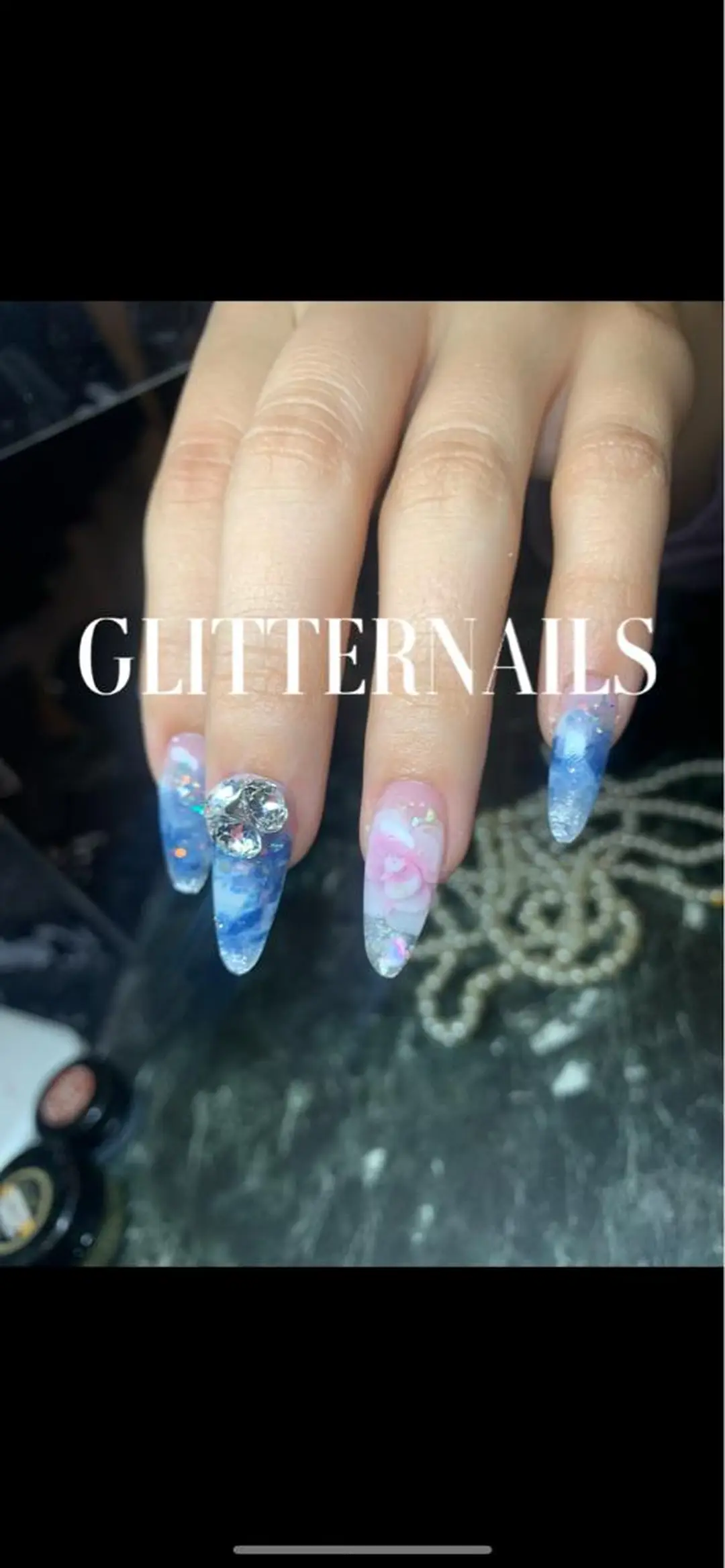 ネイル ハンドネイル GLITTER NAILS高速長田のマツエク・マツパデザイン
