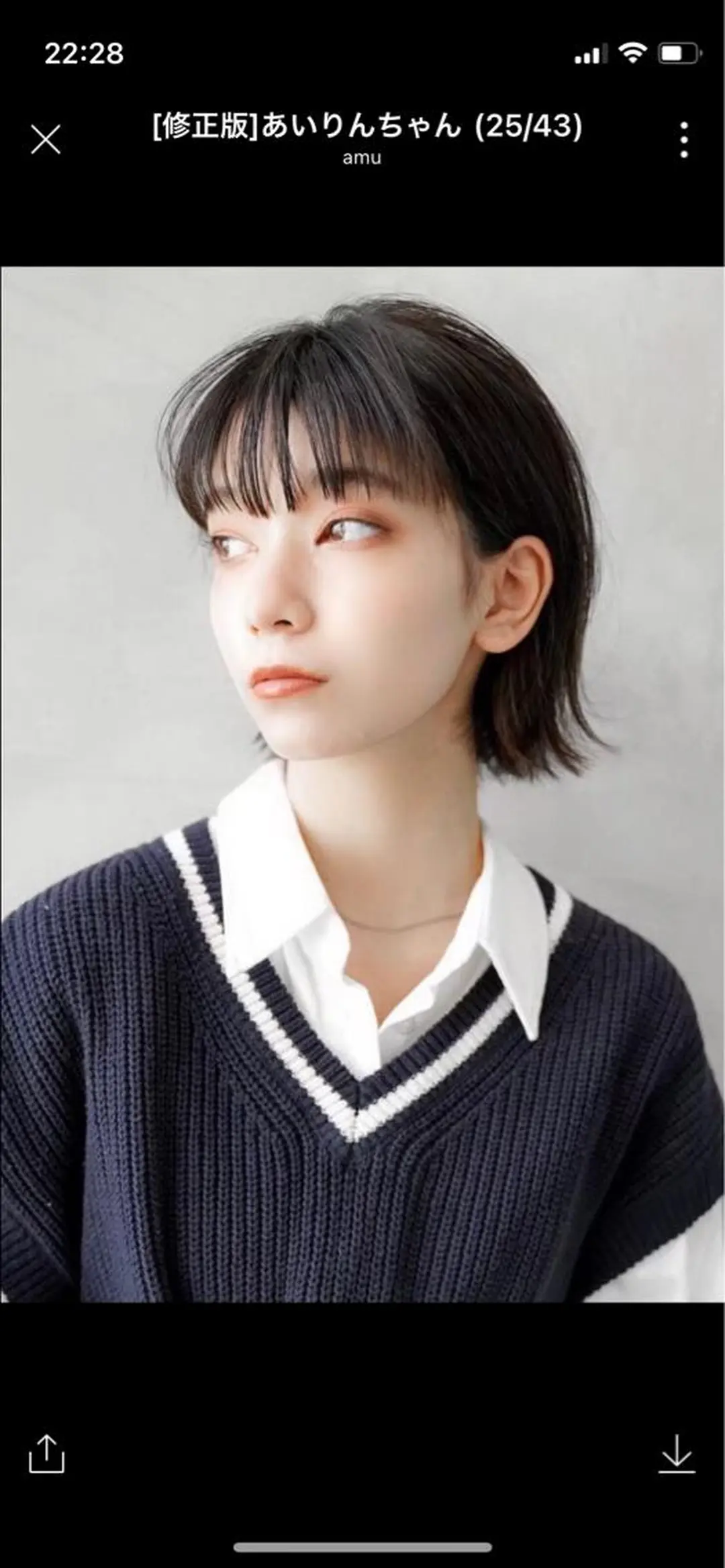 ミディアム ボブ 外ハネヘア カット SALOWIN所属・MA Iのヘアスタイル