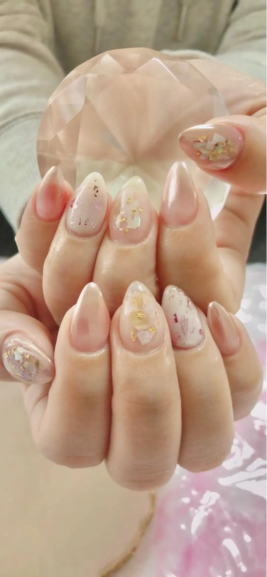 ミディアム カラー キッズ ネイル マツエク・マツパ ハンドネイル ハンドケア 💎ビューティサロン 湘南　RIRAN💎のネイルデザイン