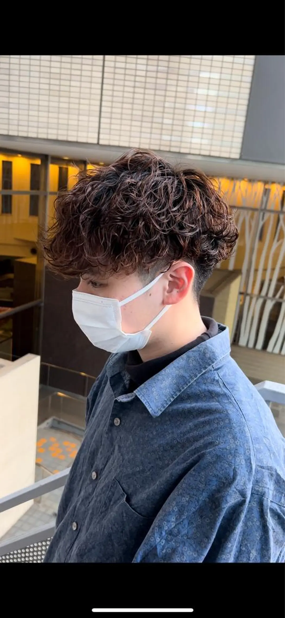 パーマ メンズ 曲がる縮毛矯正 LIBER 　岩名のヘアスタイル