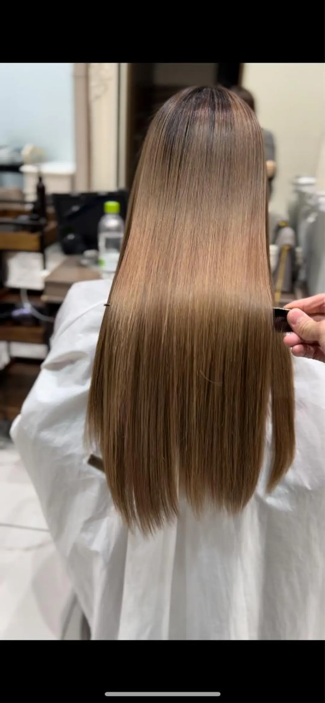 ロング 縮毛矯正 レイヤー×韓国 🇰🇷鈴木啓太のヘアスタイル