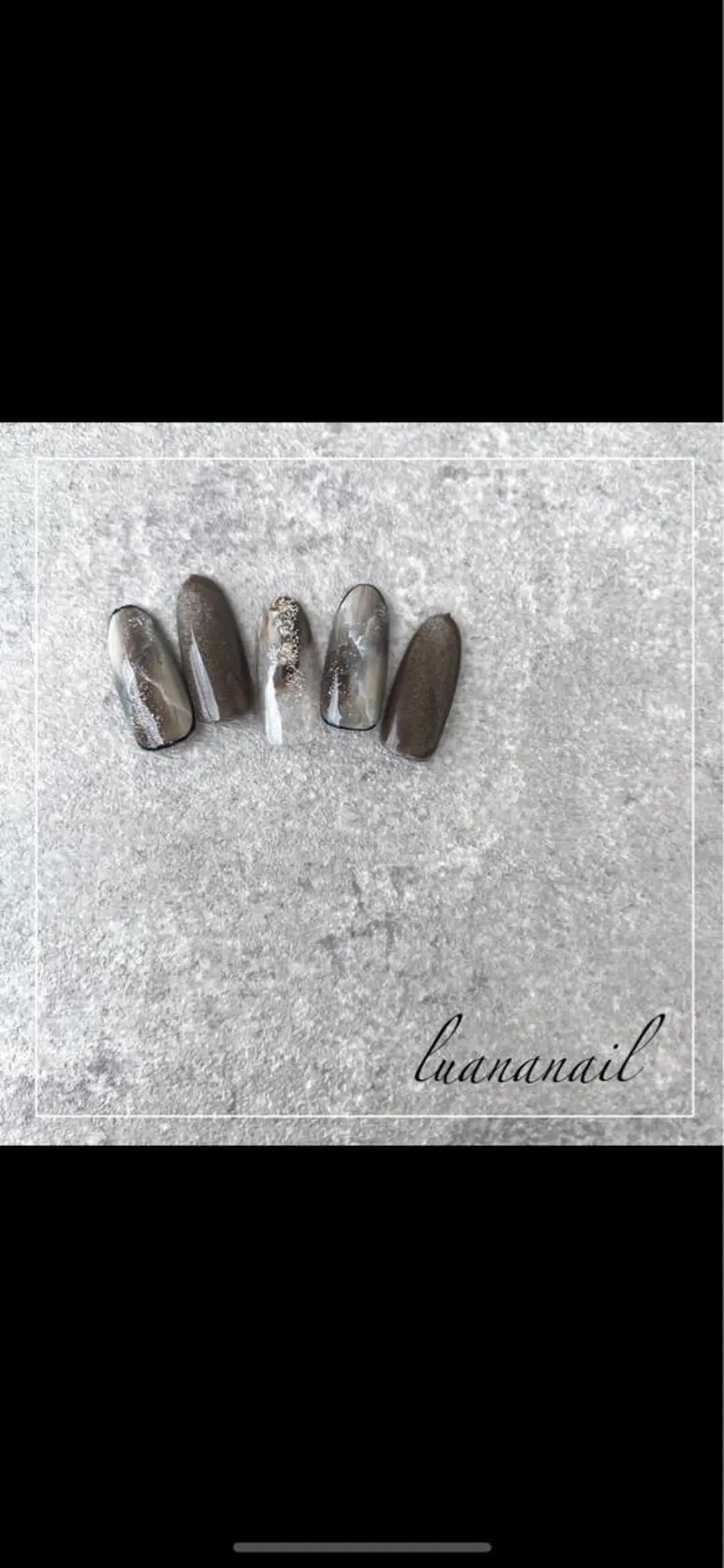 ネイル マグネットネイル 大理石ネイル(マーブル) ハンドネイル luana nailのネイルデザイン