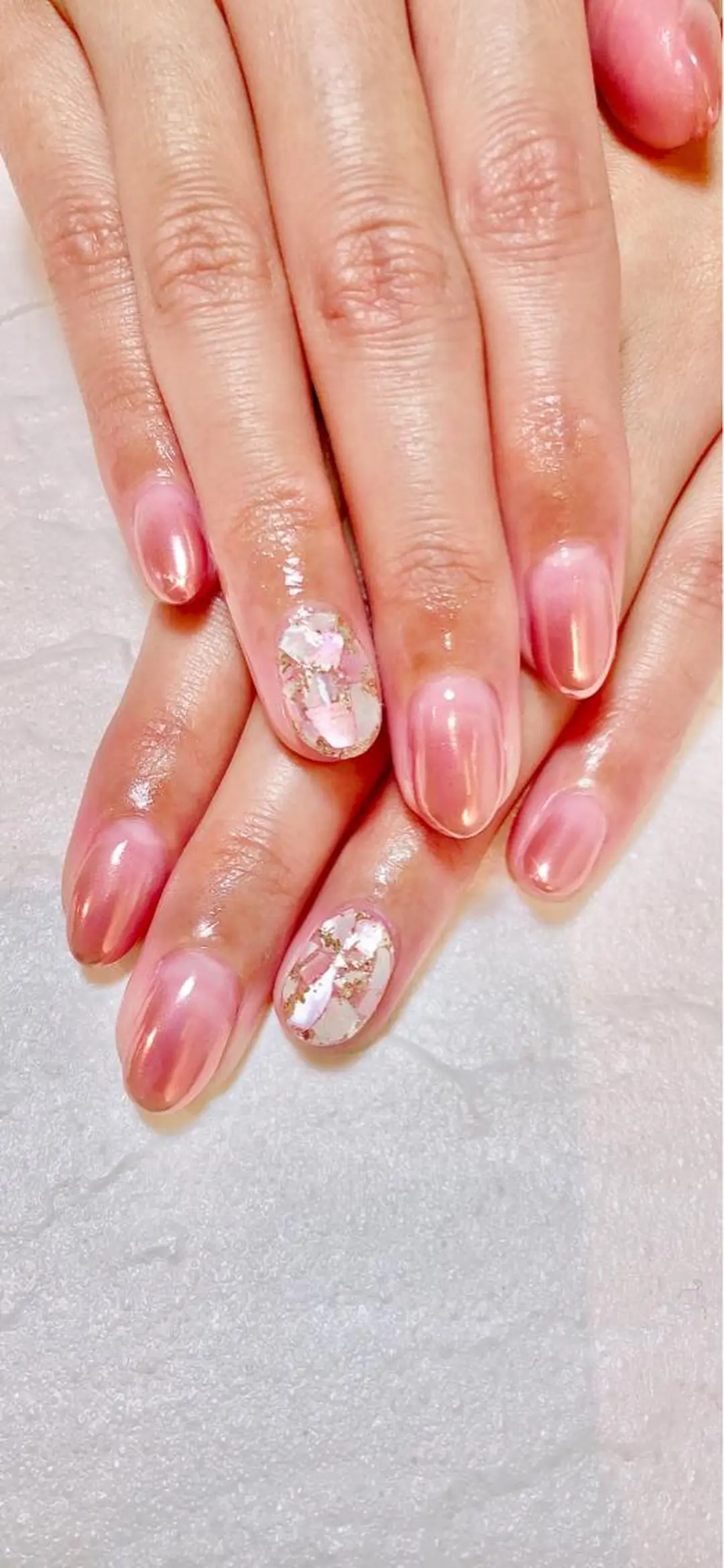 ミディアム カラー キッズ ネイル マツエク・マツパ ハンドネイル ハンドケア 💎ビューティサロン 湘南　RIRAN💎のネイルデザイン