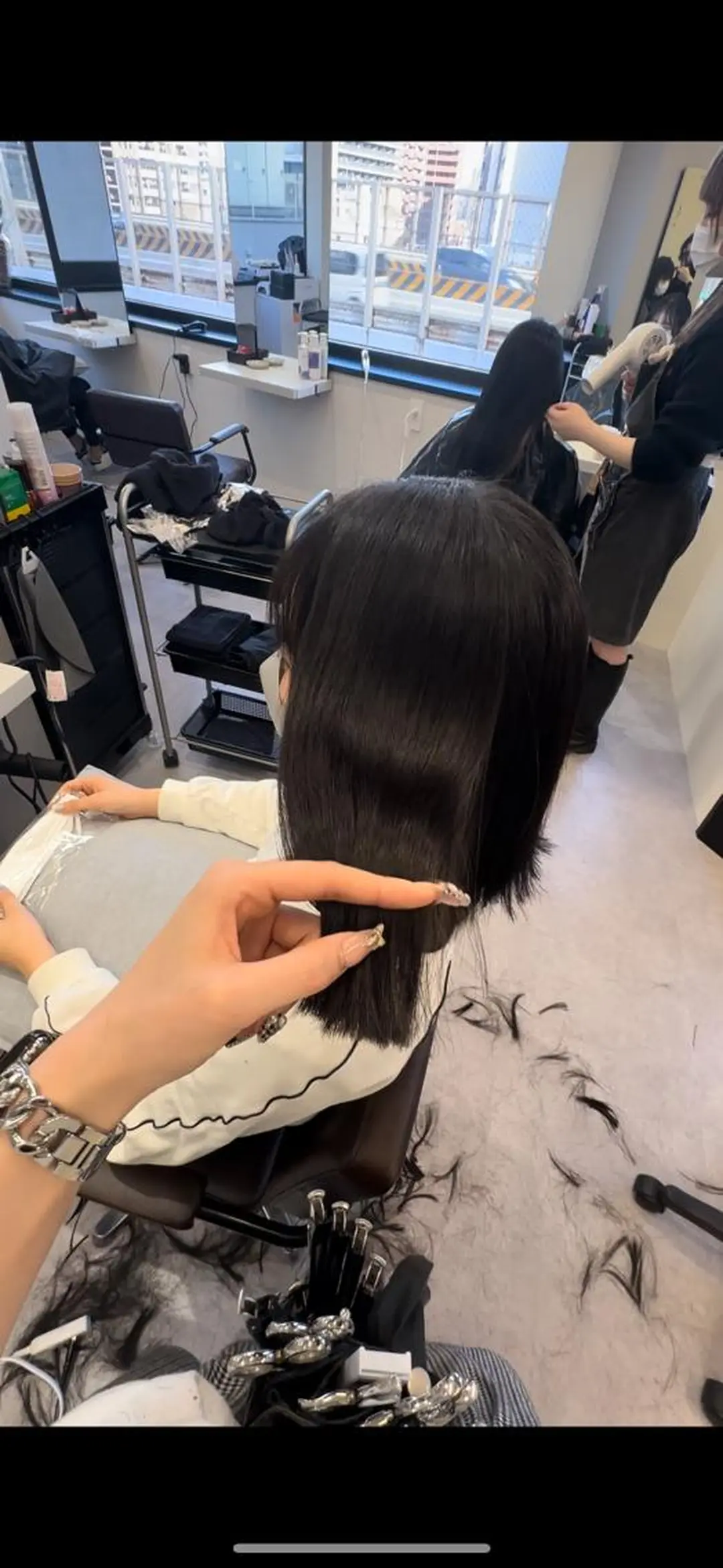 ミディアム カット 縮毛矯正 トリートメント 韓国風✨髪質改善✨ 縮毛矯正✨松浦知奈美のヘアスタイル