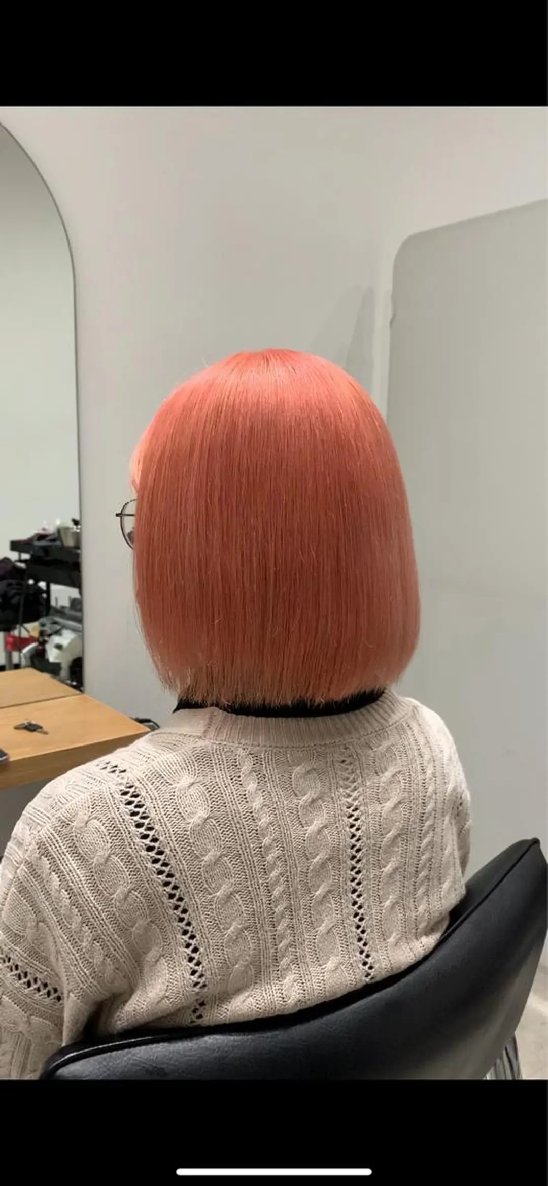 ミディアム カラー ブリーチ オレンジ オレンジピンク ピンクカラー ヘアカラー トリートメント サロウィン(SALOWIN)原宿iori店所属・れい🫧 ハイトーン特化のヘアスタイル