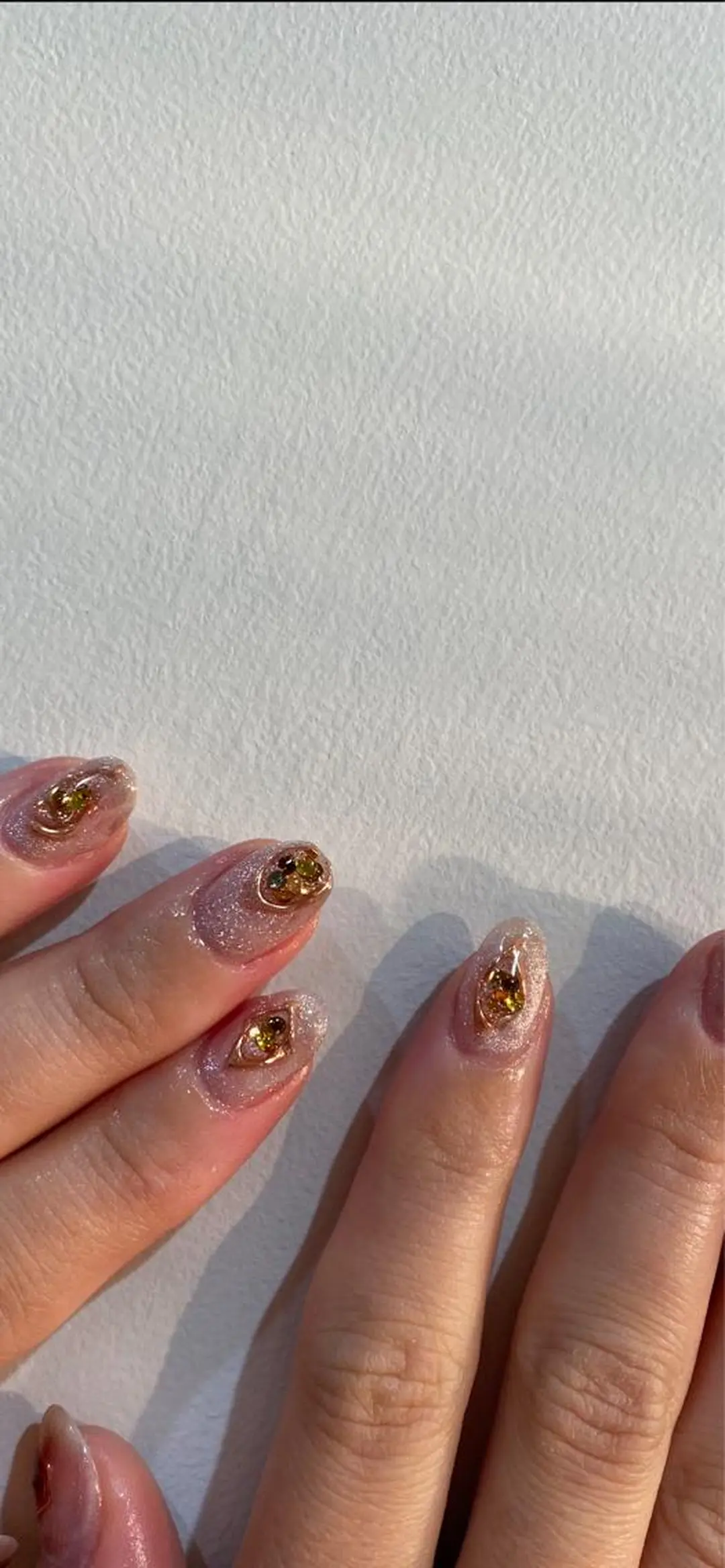 ネイル アートネイル ゴールド マグネットネイル マットネイル ミラーネイル wooone所属・鶴橋wooone nail.rieのネイルデザイン